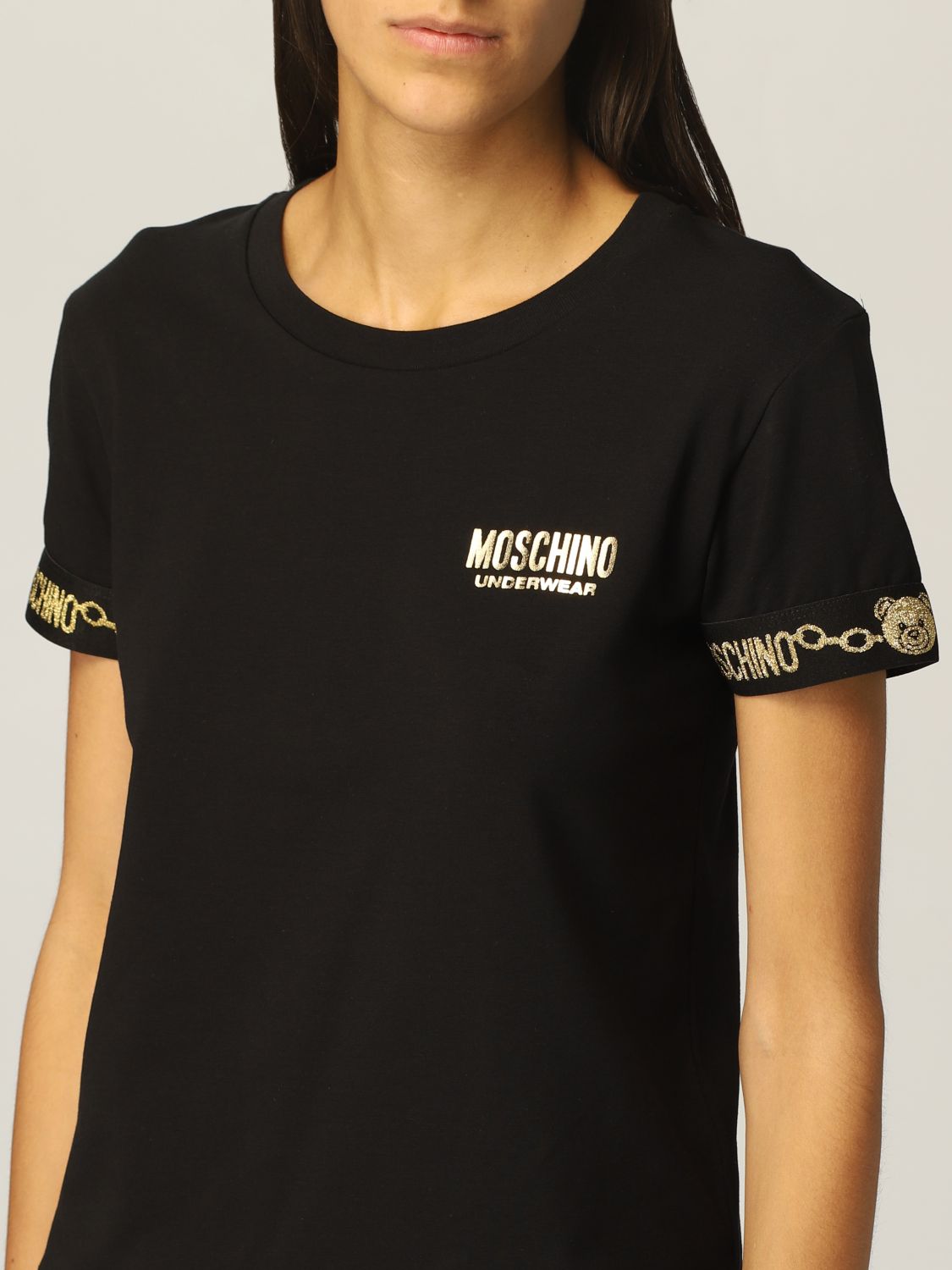 MOSCHINO UNDERWEAR: T-shirt women - Black | T-Shirt Moschino Underwear ...