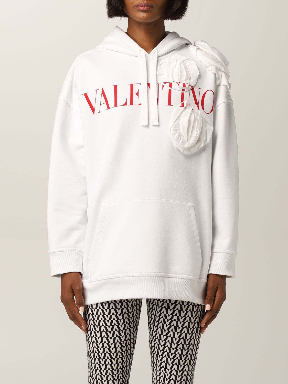 VALENTINO: sweatshirt for woman - White | Valentino sweatshirt WB3MF10I6HD online on
