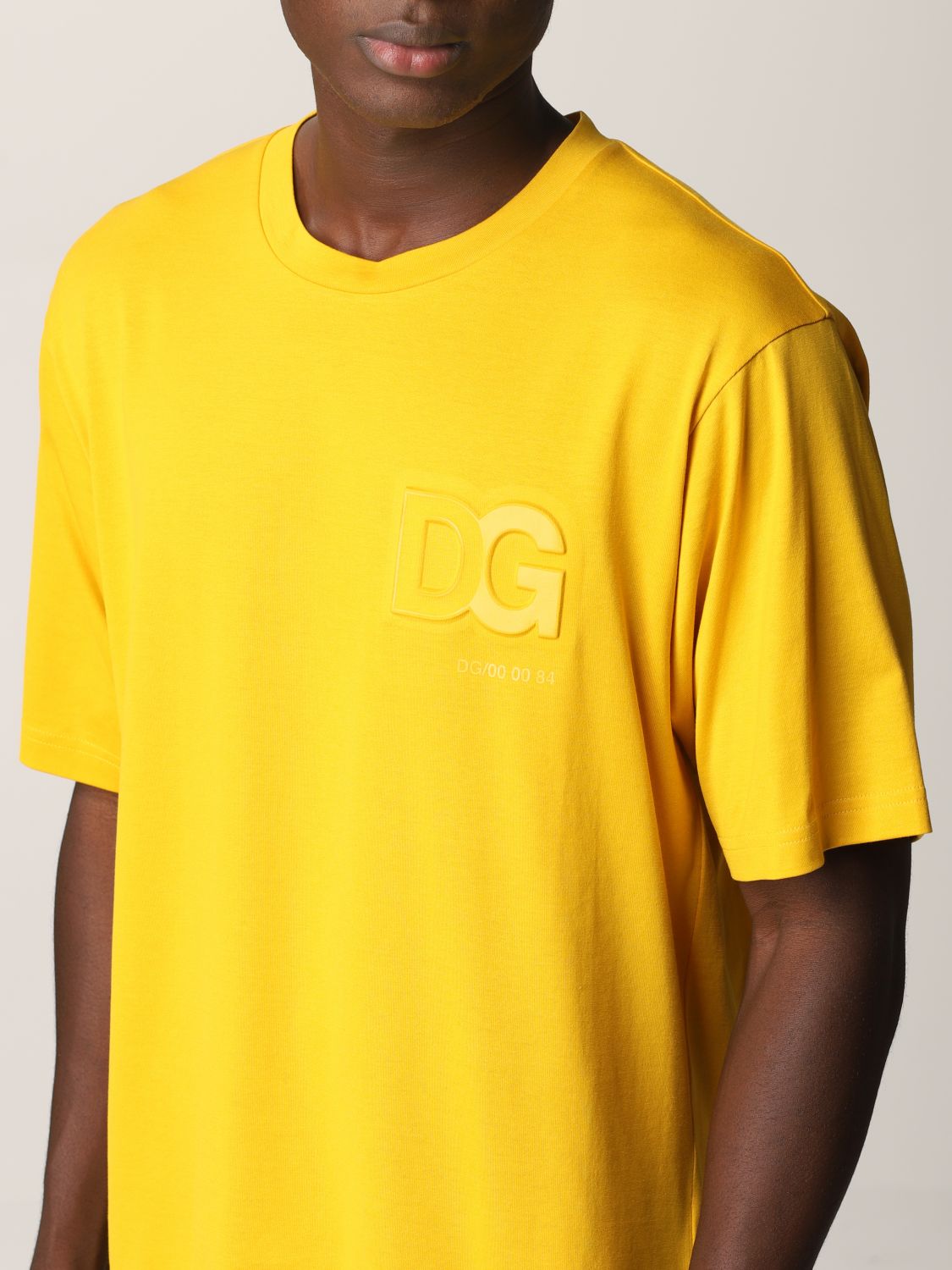 dolce gabbana yellow t shirt