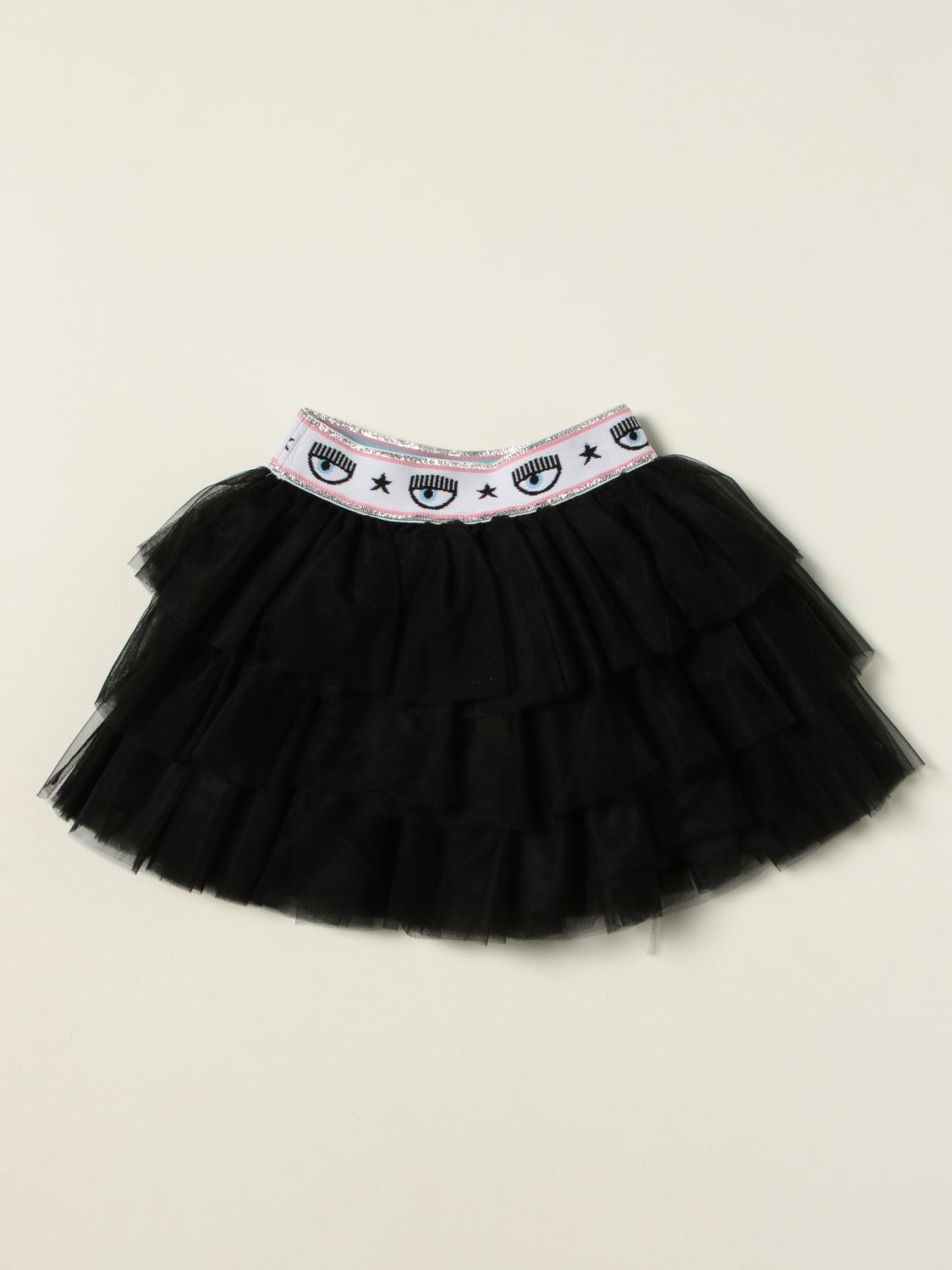 Skirt Chiara Ferragni: Chiara Ferragni skirt in flounced tulle black 2