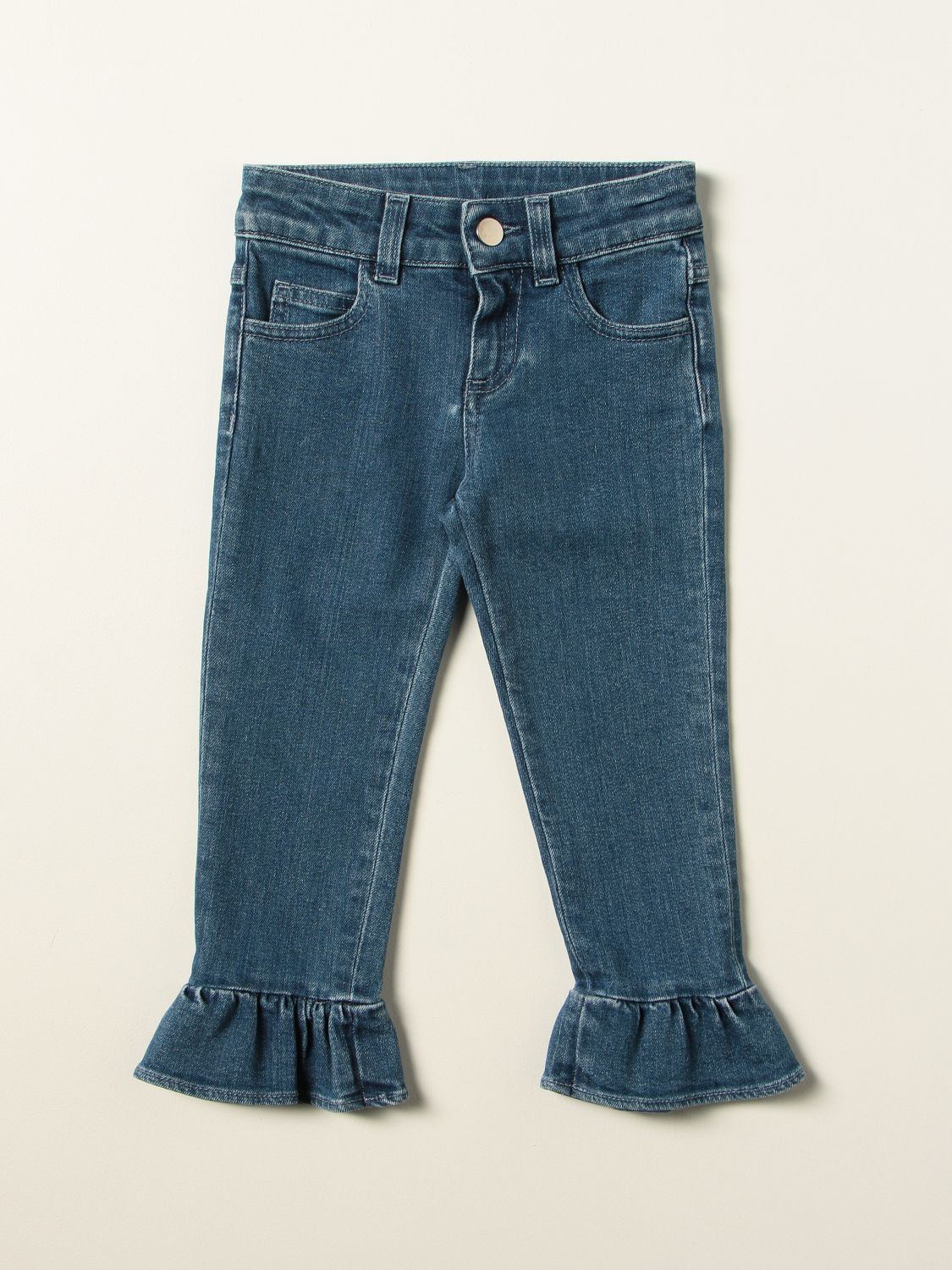 Jeans Simonetta: Jeans a 5 tasche Simonetta con rouches blue 1