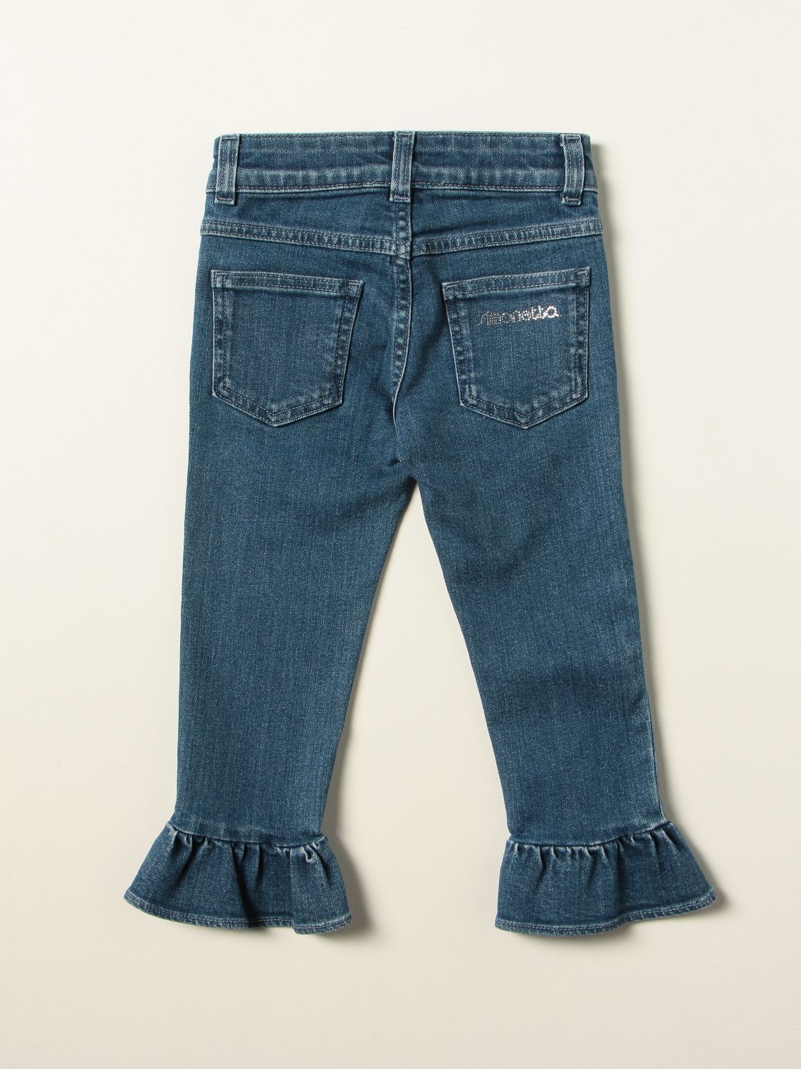 Jeans Simonetta: Jeans a 5 tasche Simonetta con rouches blue 2