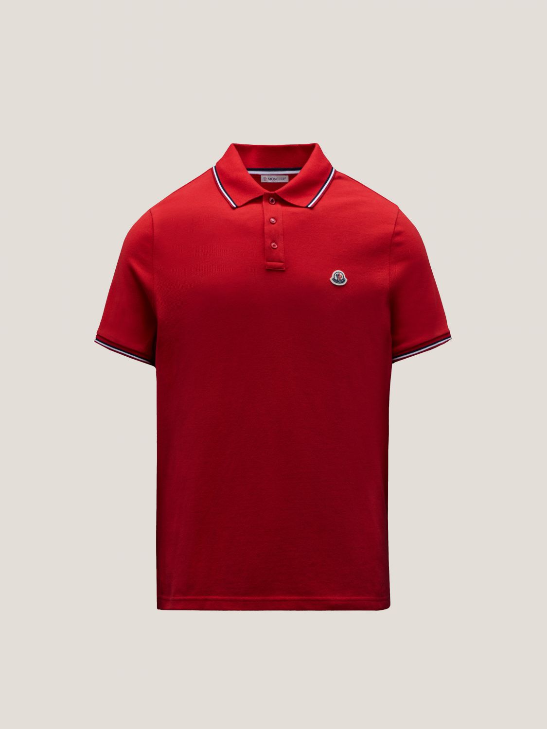 moncler red polo shirt