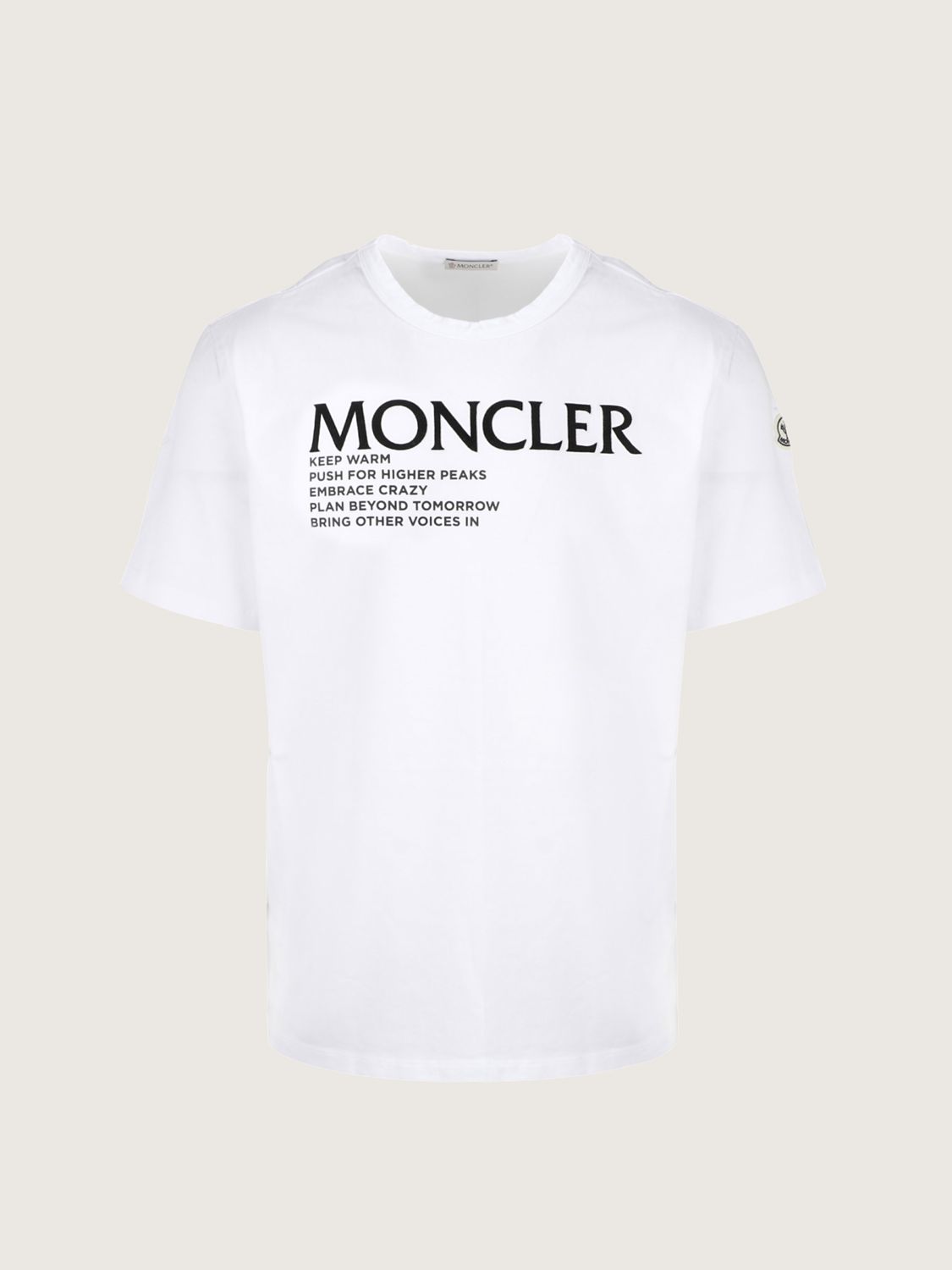 MONCLER: Tシャツ メンズ - ホワイト | Tシャツ Moncler 8C000428390T 
