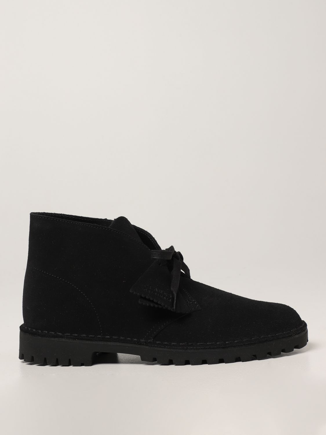 CLARKS: Desert Rock Originals ankle boots in suede - Black | Clarks boots 162705 online on GIGLIO.COM