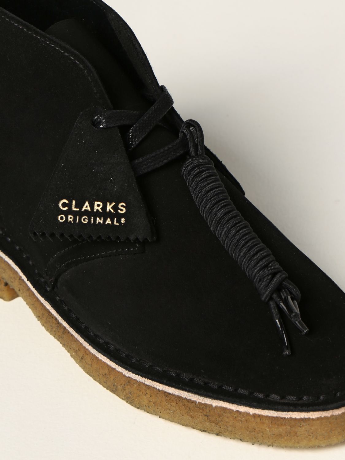 Flat booties Clarks: Desert Boots Clarks Originals in suede black 4