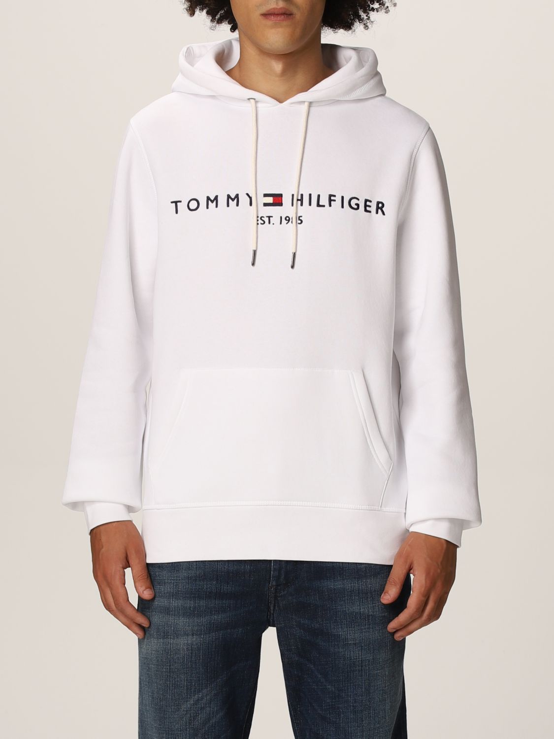 TOMMY HILFIGER: sweatshirt for man - White | Tommy Hilfiger sweatshirt ...