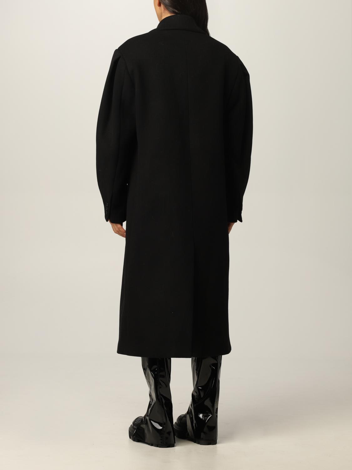 Msgm long coat in virgin wool blend