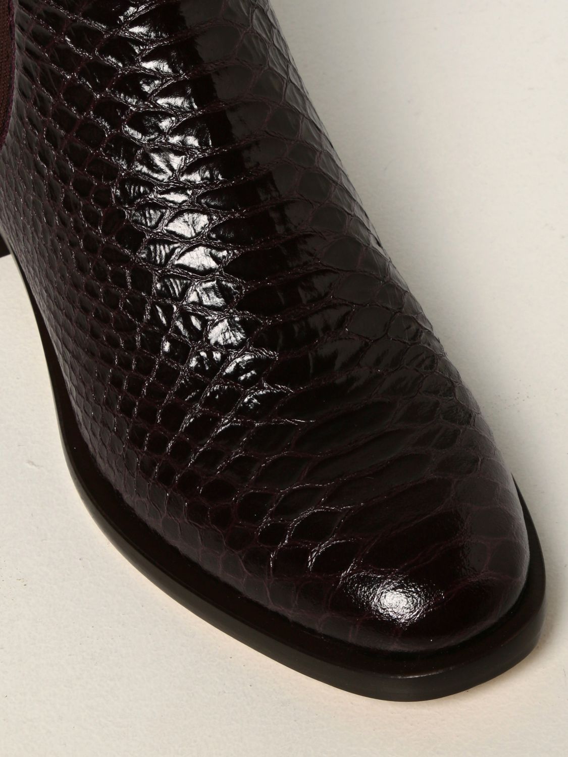 Flat ankle boots Jimmy Choo: Rourke Jimmy Choo ankle boots in crocodile print leather black 4