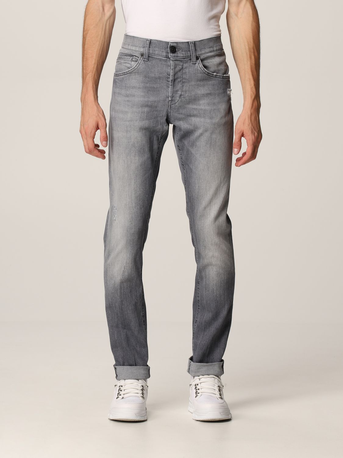 DONDUP: Jeans men - Grey | Jeans Dondup UP232DUDSE288UBZ8 GIGLIO.COM