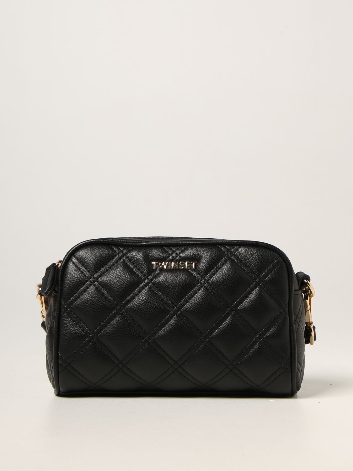 TWINSET: Twin-set camera bag in synthetic leather - Black
