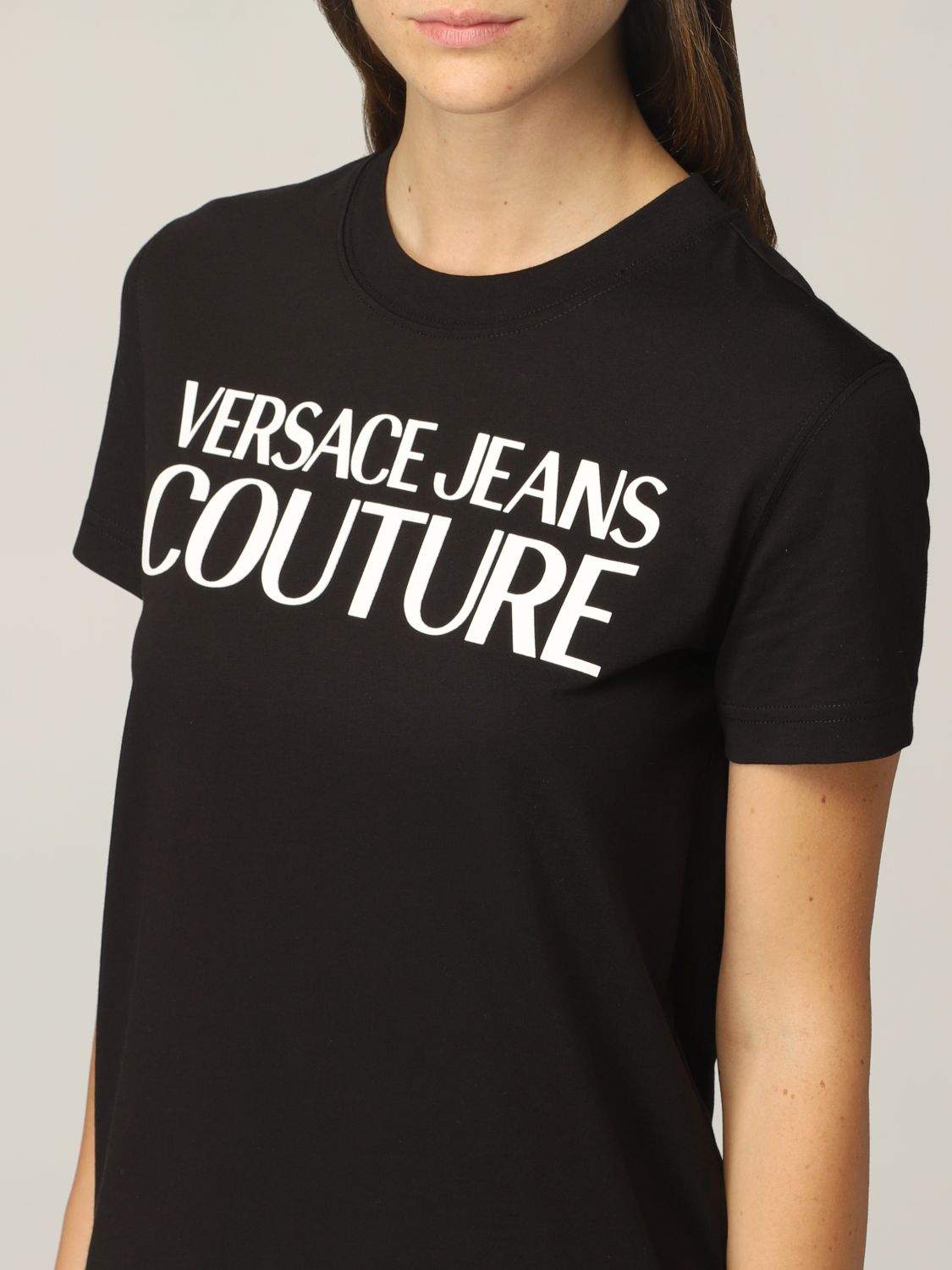 Camiseta Versace Jeans Couture: Camiseta mujer Versace Jeans Couture negro 3