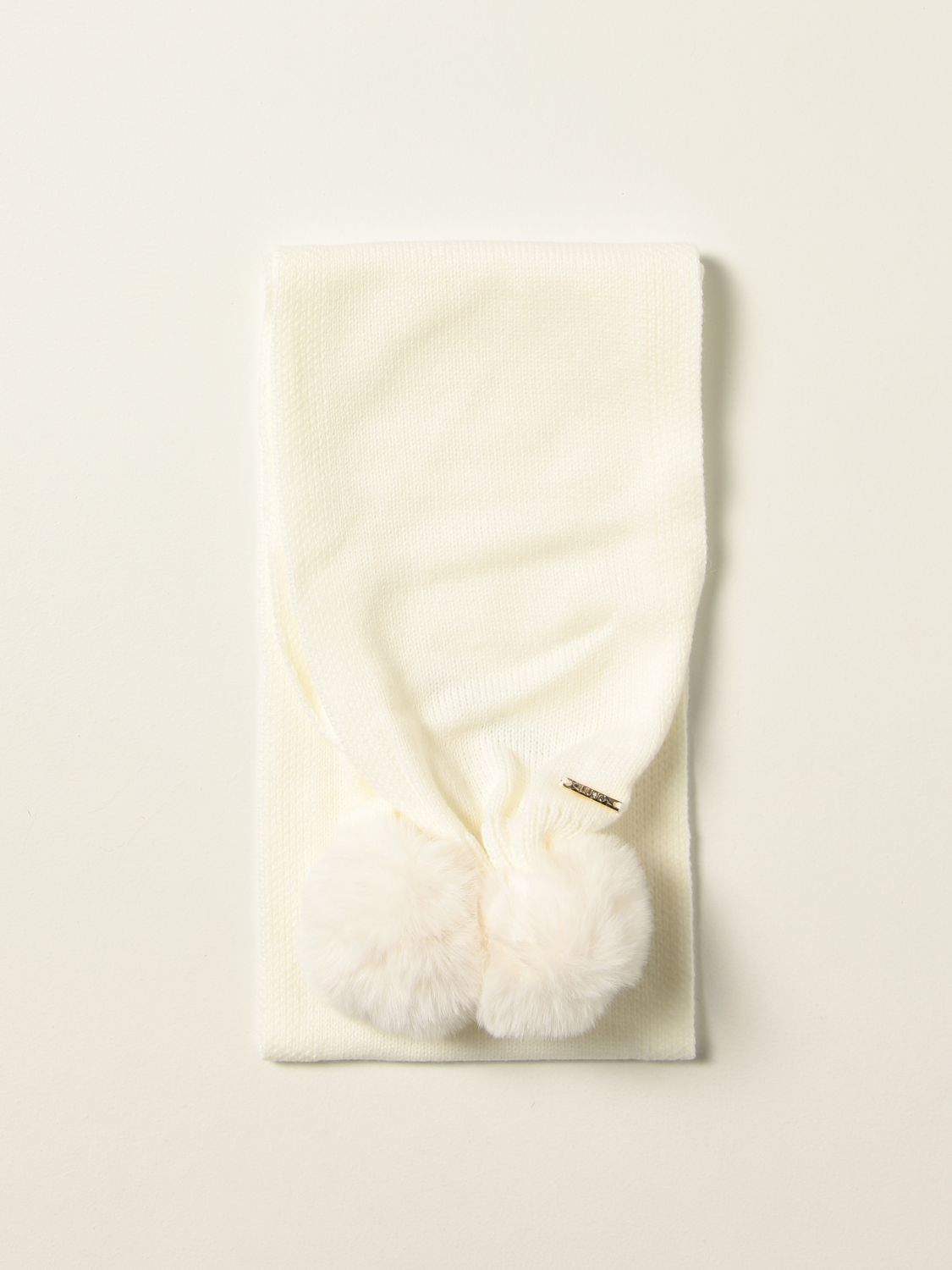 Scarf Liu Jo: Liu Jo scarf with maxi pompom white 1