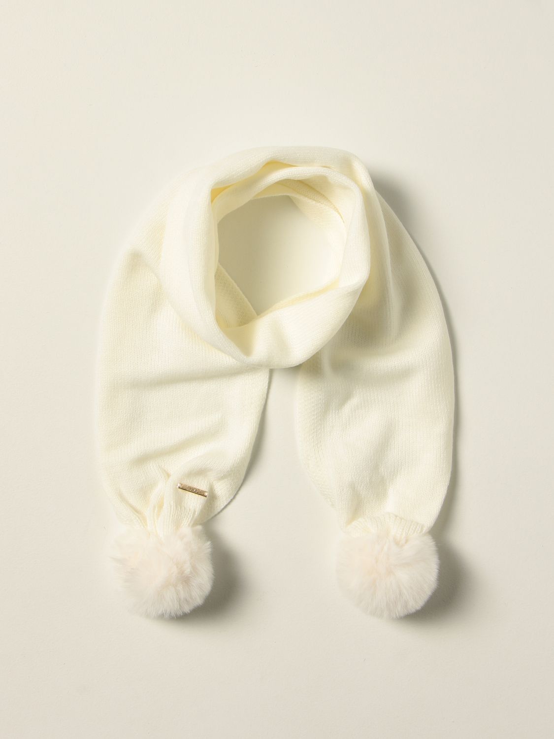 Scarf Liu Jo: Liu Jo scarf with maxi pompom white 2