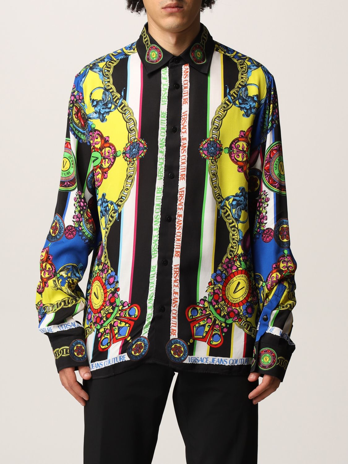 VERSACE JEANS COUTURE: shirt for man - Multicolor | Versace Jeans ...