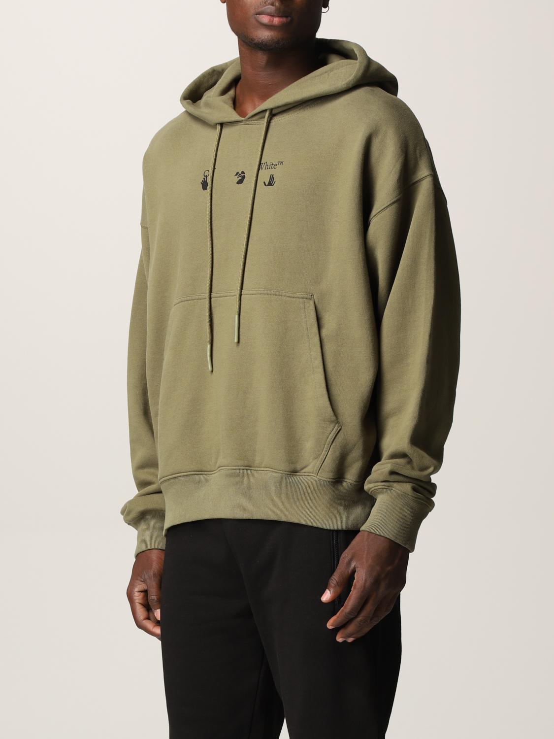 off white hoodie khaki