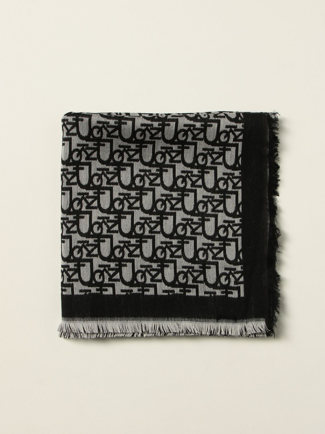 Scarf Pinko: Pinko scarf with logo motif ecru 1