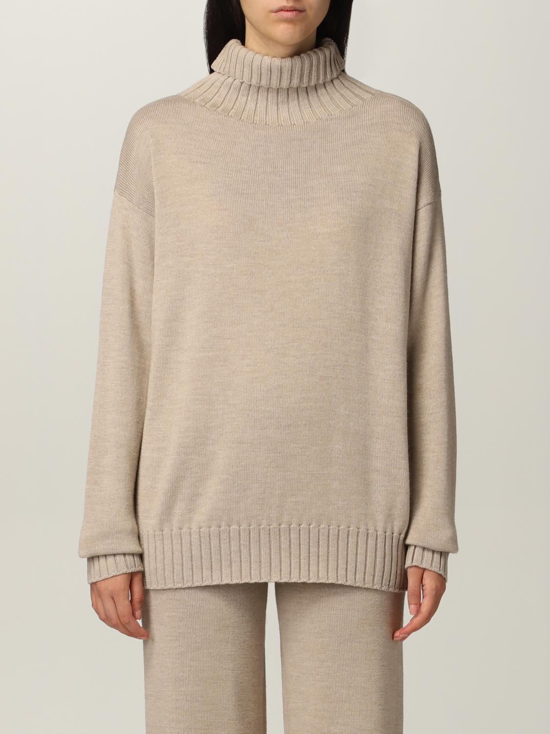 MAX MARA: Leisure wool jumper - Brown 