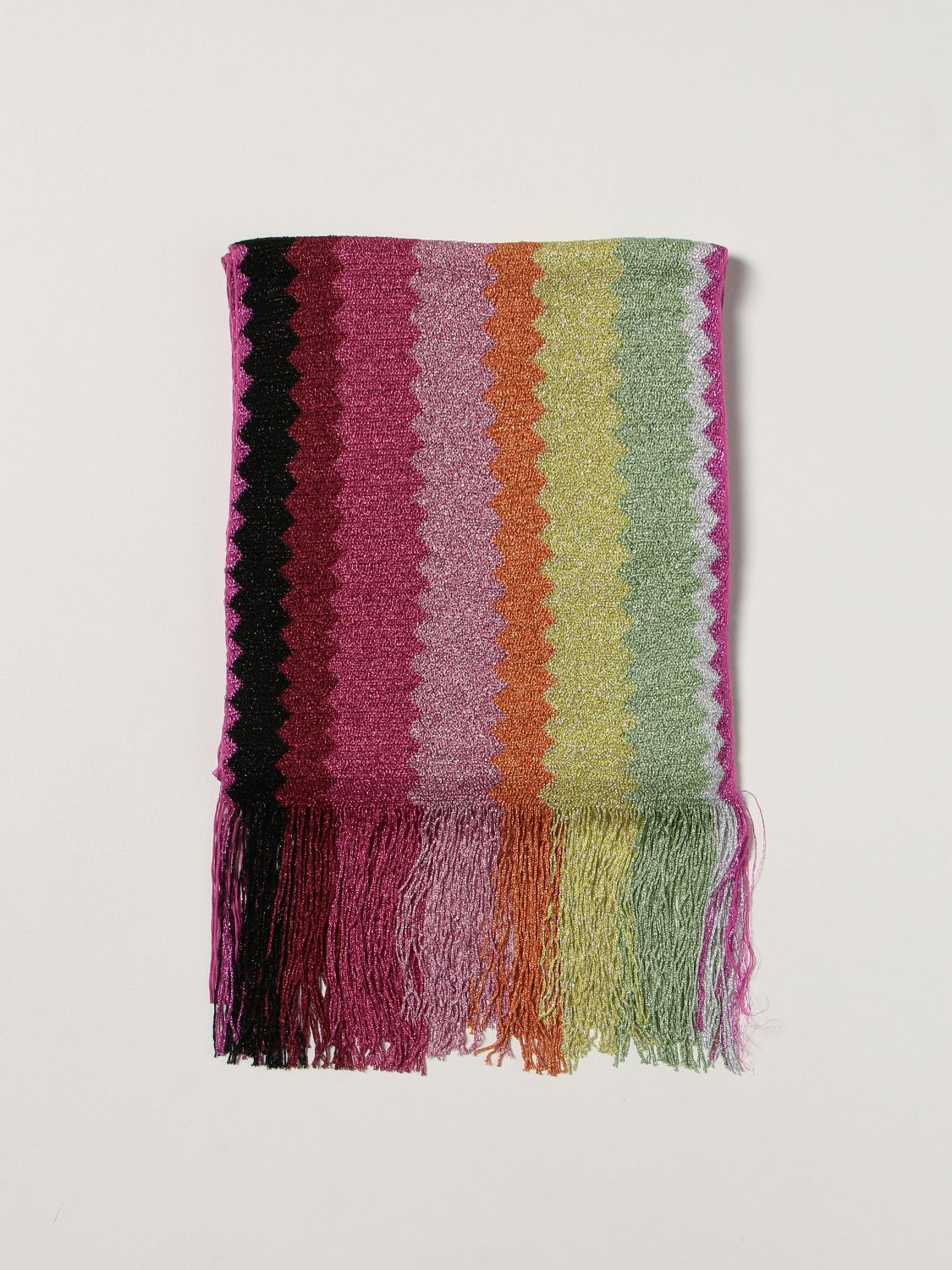 Scarf M Missoni: M Missoni scarf in lurex zigzag knit multicolor 1