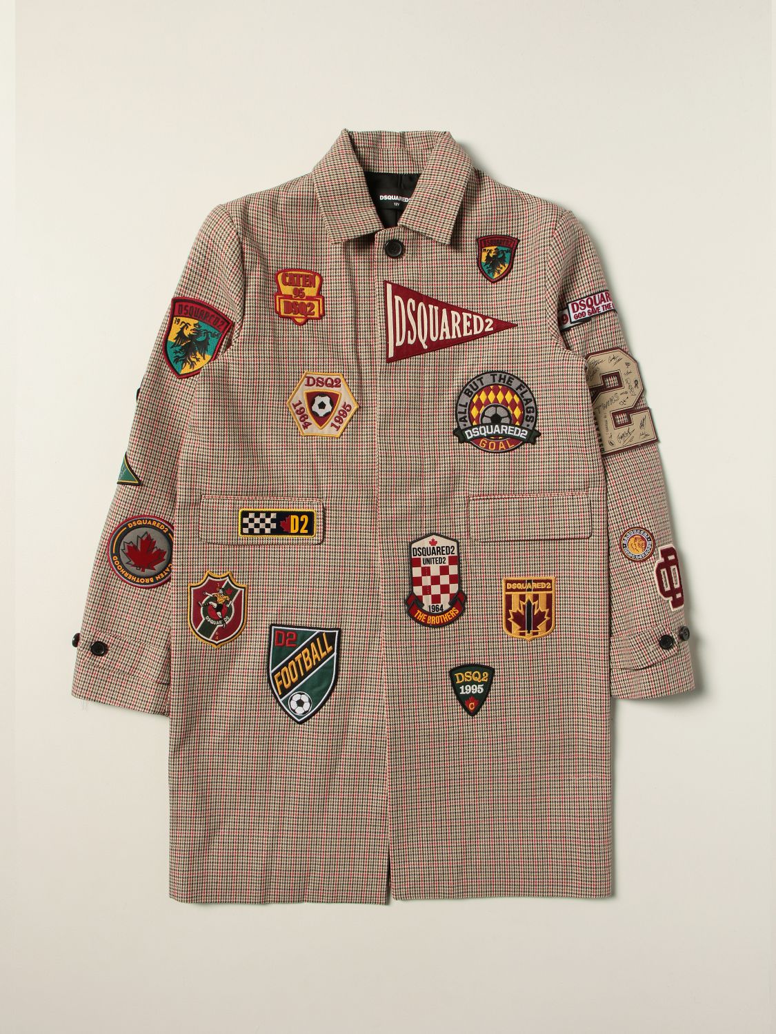 Coat Dsquared2 Junior: Dsquared2 Junior coat with patches beige 1