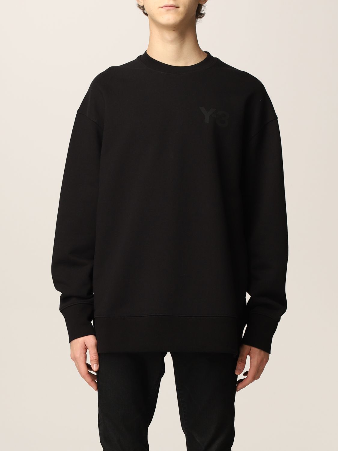 Y-3: sweatshirt for man - Black | Y-3 sweatshirt GV4194 online on ...