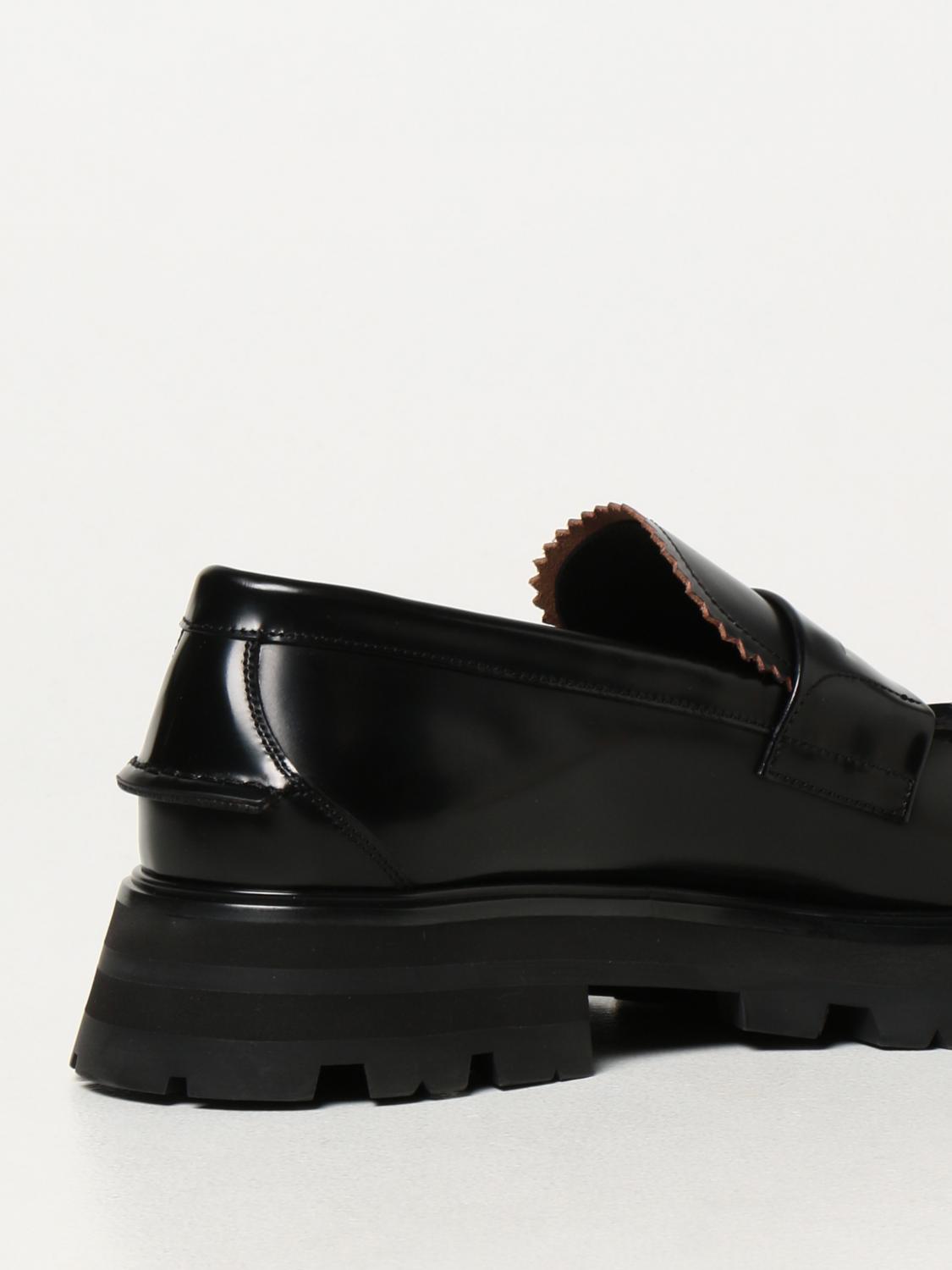 ALEXANDER MCQUEEN: Mocassino in pelle - Nero | Mocassini Alexander Mcqueen  664618 WHZ80 GIGLIO.COM
