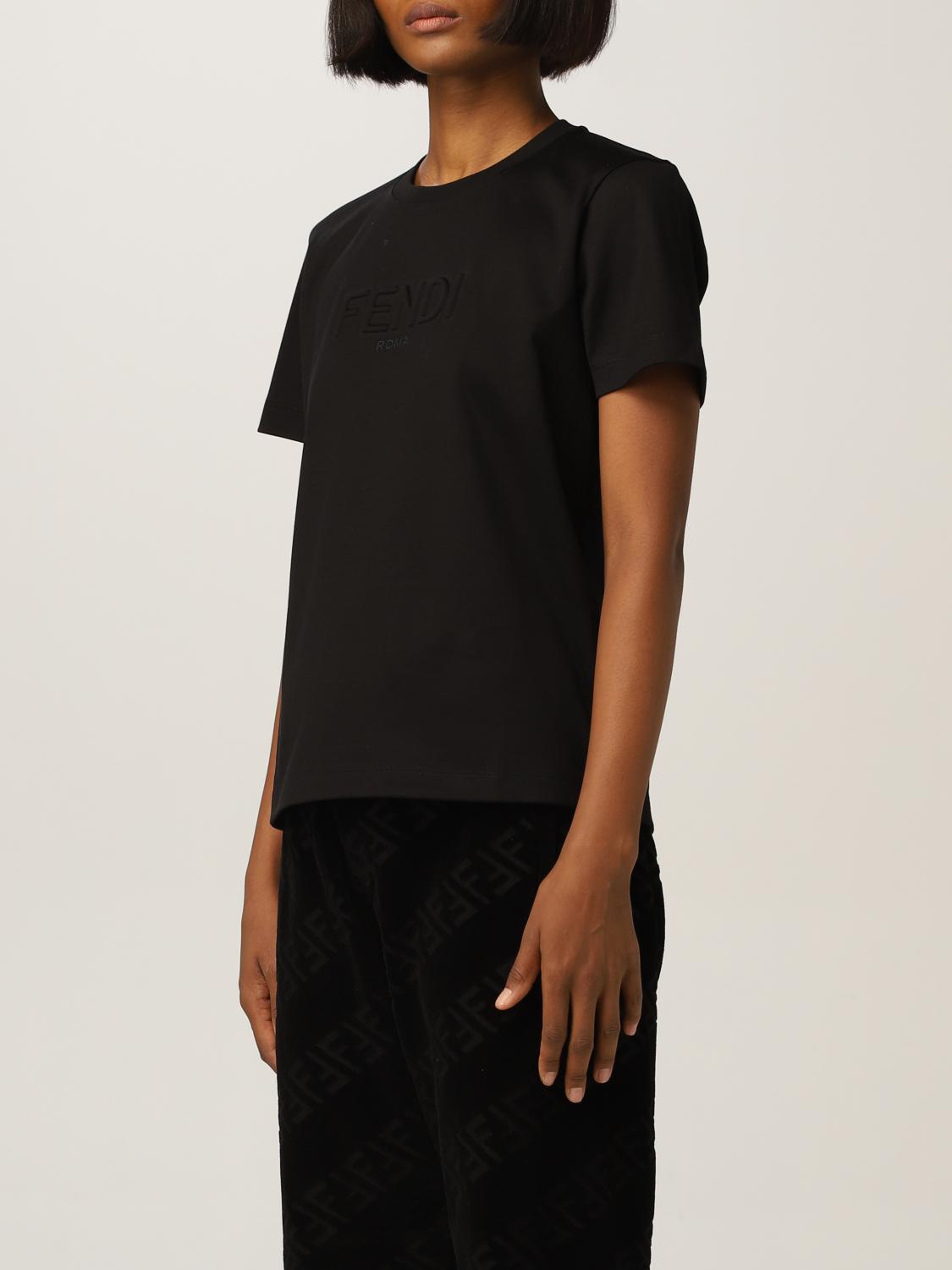 fendi black cotton t shirt