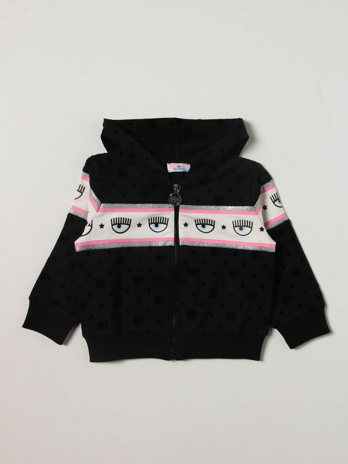 Sweater Chiara Ferragni: Maxi Logomania Sweatshirt Chiara Ferragni black 1