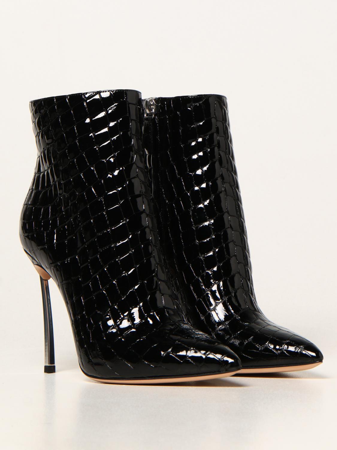 Scarpe donna ankle boot Guess tronchetto Bayley TC 90 ecopelle stampa cocco  nero