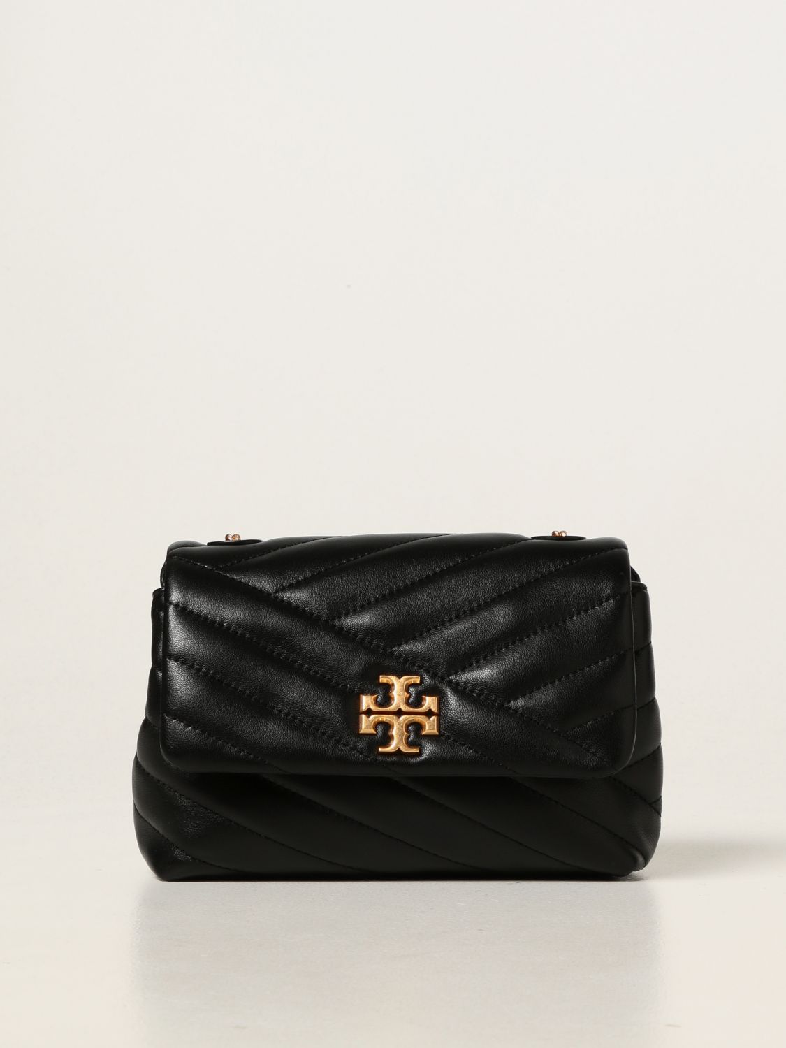 TORY BURCH: Kira bag in quilted leather - Black | Tory Burch crossbody bags  84007 online on 