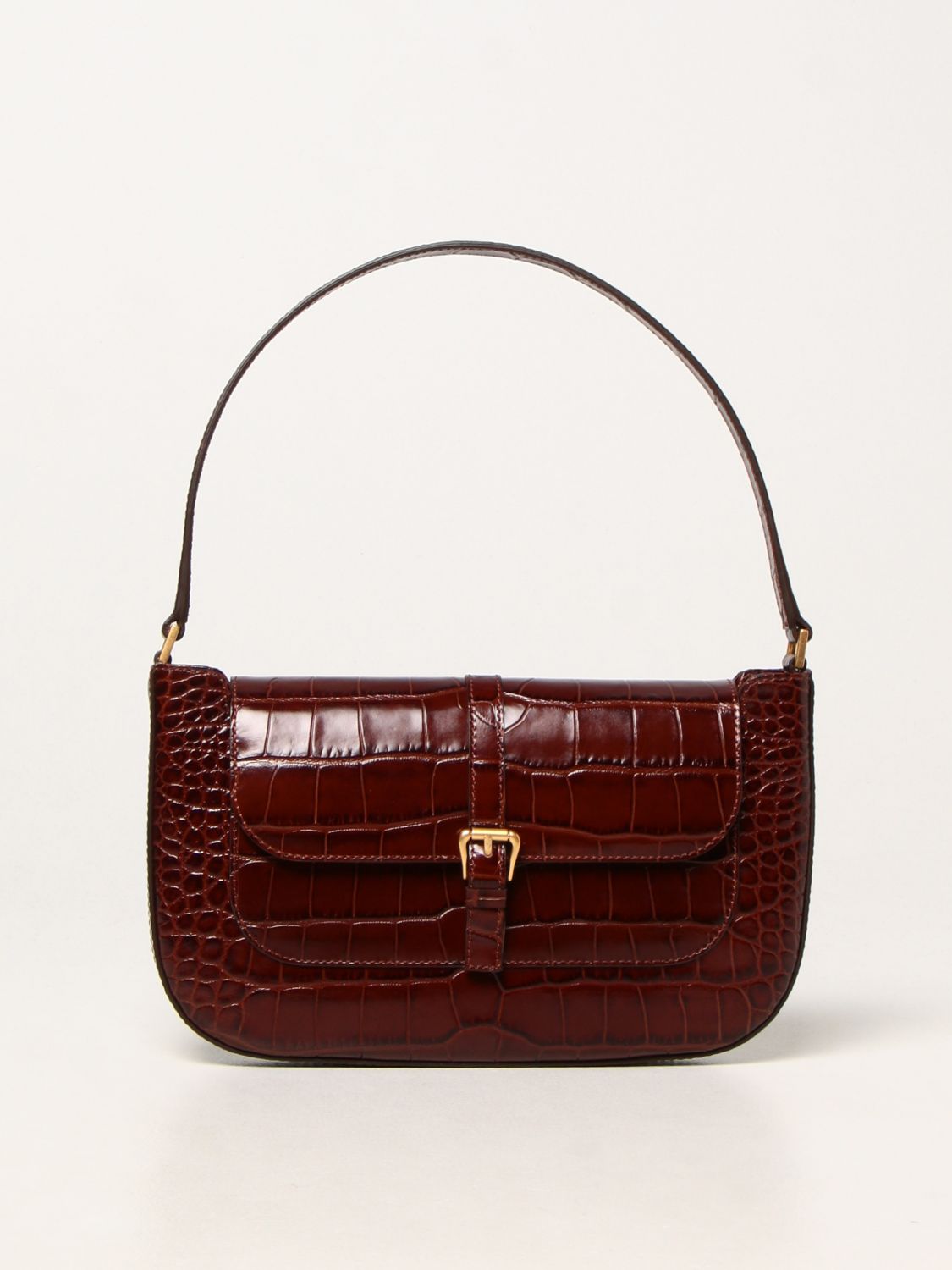 Shoulder bag By Far: Miranda By Far shoulder bag in crocodile print leather leather 1