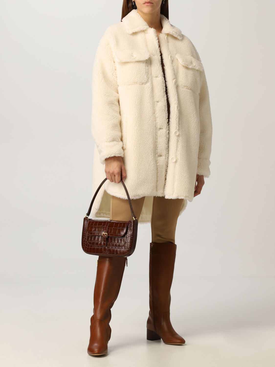 Shoulder bag By Far: Miranda By Far shoulder bag in crocodile print leather leather 2