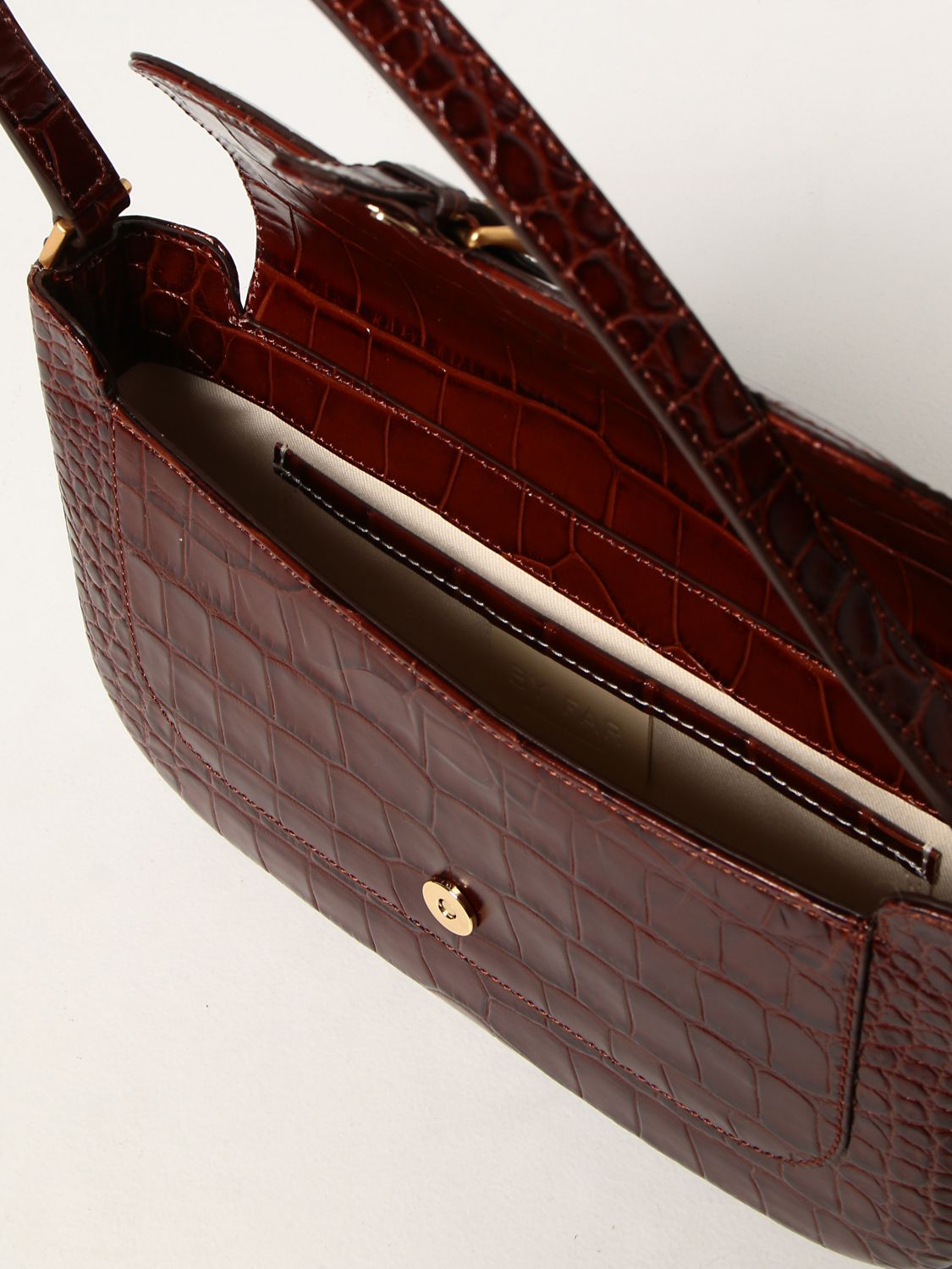 Shoulder bag By Far: Miranda By Far shoulder bag in crocodile print leather leather 5