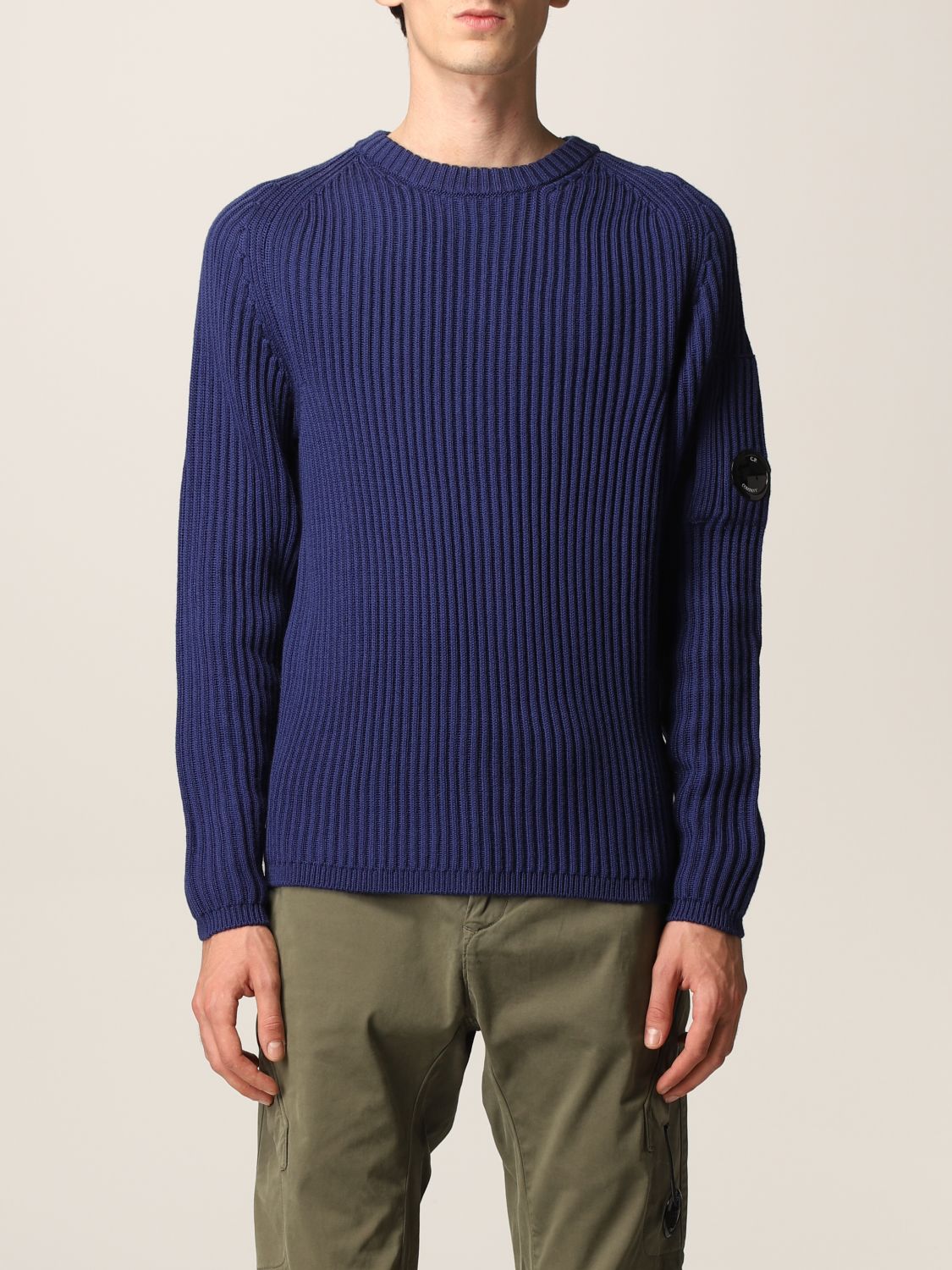 Notebook Peer Berucht C.P. COMPANY: sweater for man - Blue | C.p. Company sweater  11CMKN181A005292A online on GIGLIO.COM