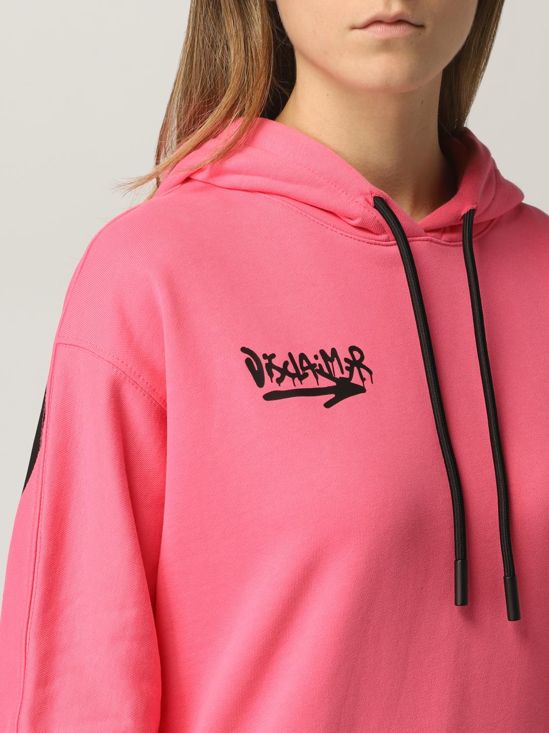 Disclaimer Outlet: Felpa donna - Fuxia | Felpa Disclaimer 50888 GIGLIO.COM