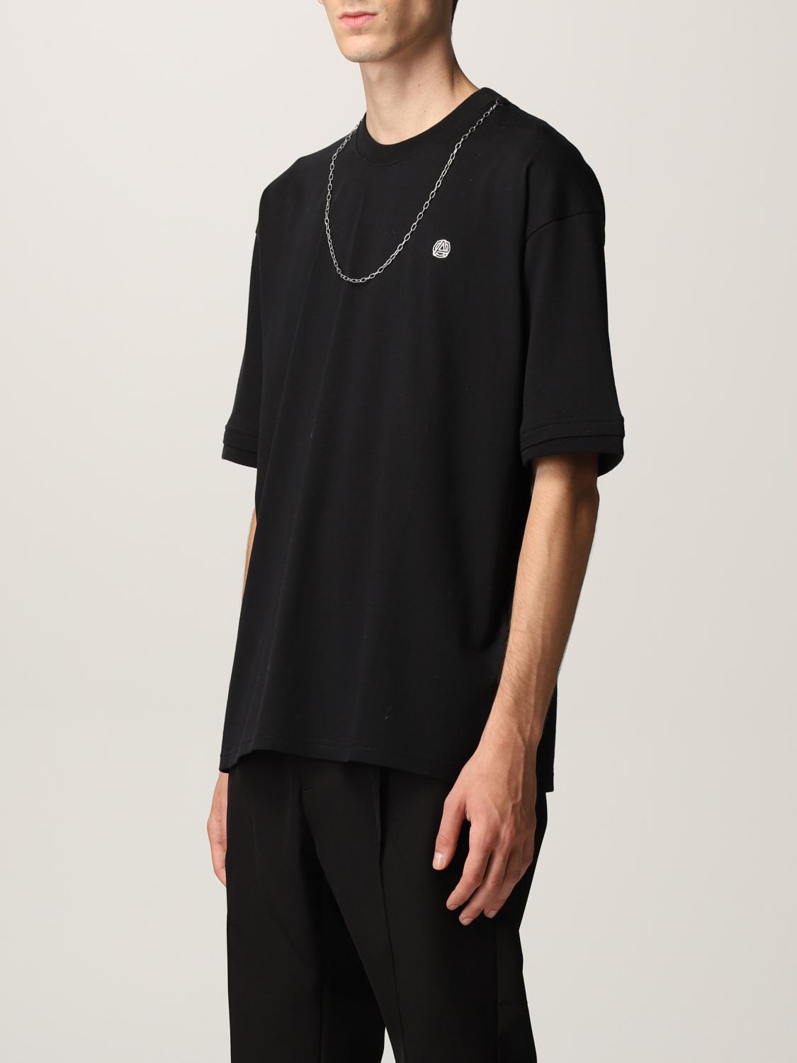 Ambush Outlet: T-shirt in cotone con catena - Nero | T-Shirt Ambush  BMAA010F21JER001 GIGLIO.COM