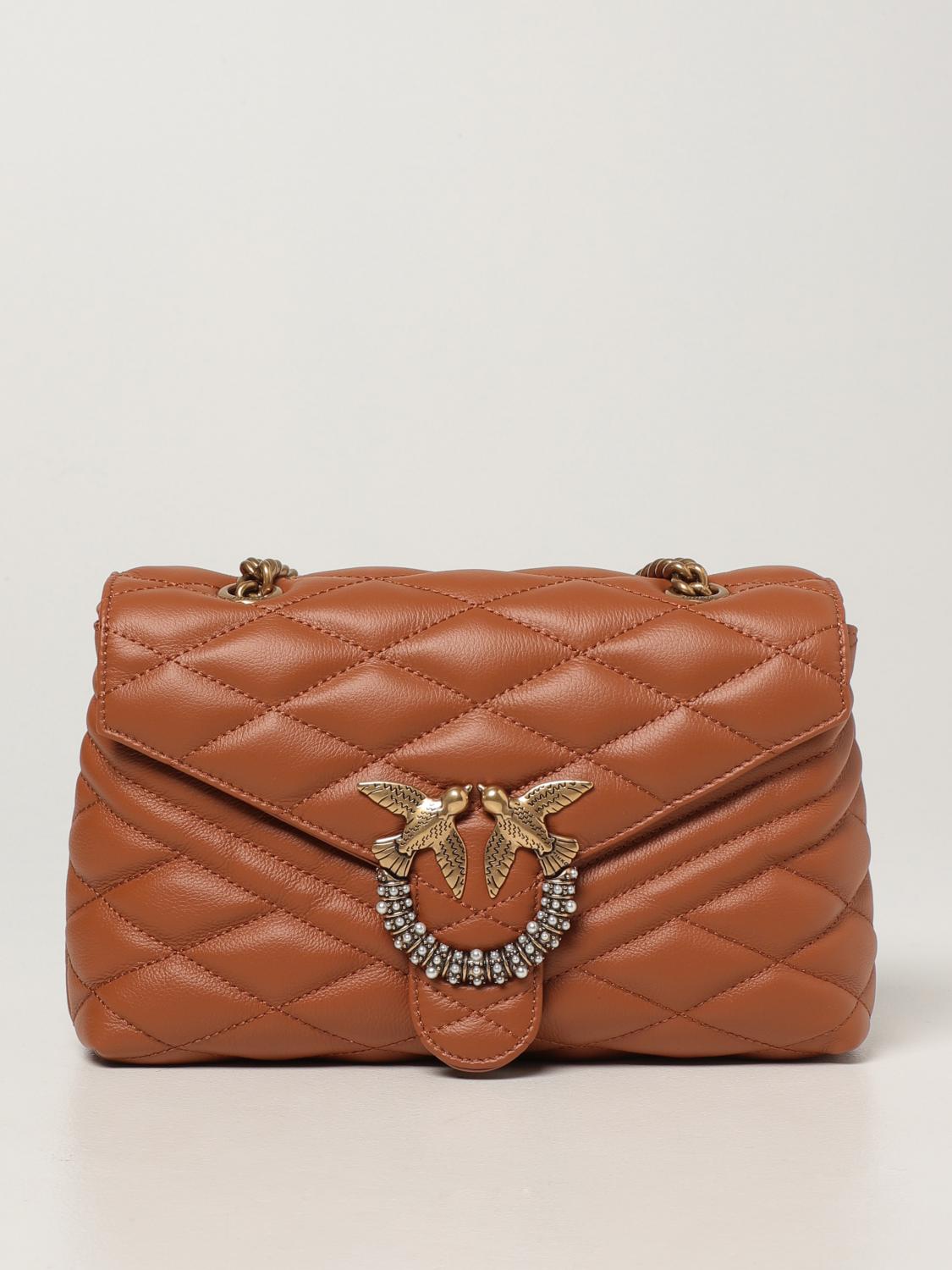 PINKO Love Lady Puff quilt bag in quilted nappa Leather Pinko crossbody bags 1P22BN Y7FX
