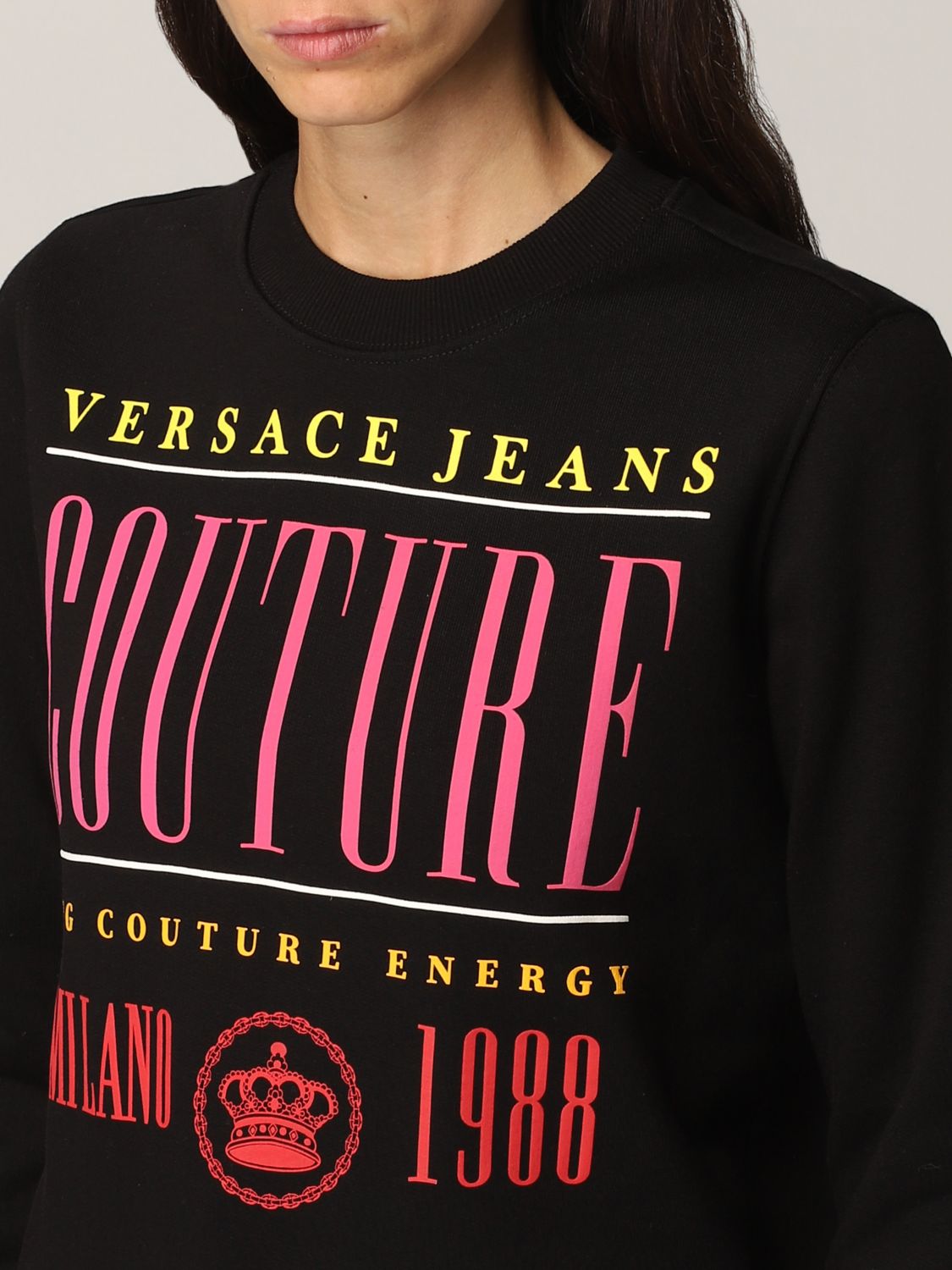 Sudadera Versace Jeans Couture: Sudadera mujer Versace Jeans Couture negro 3