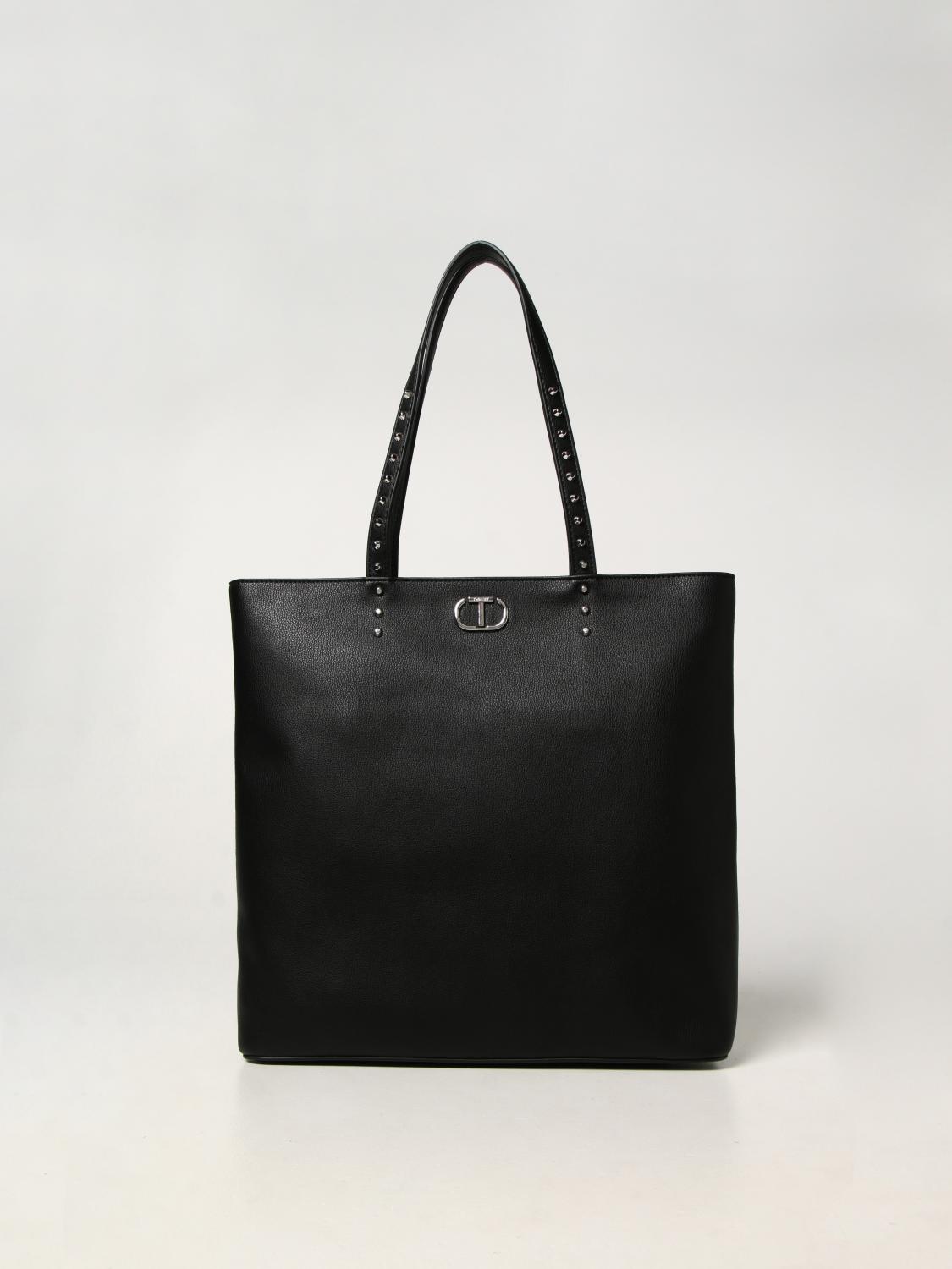 TWINSET: Twin-set bag in synthetic leather - Black | Twinset tote bags ...