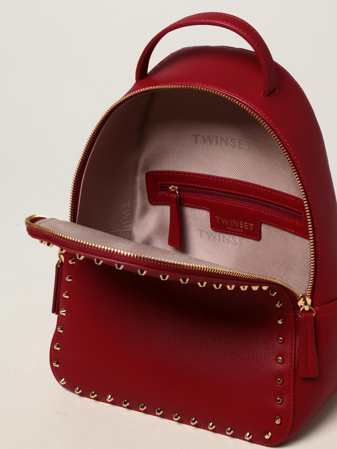TWINSET: Zaino Twin-set in pelle sintetica - Ciliegia | Zaino Twinset  212TD8102 GIGLIO.COM