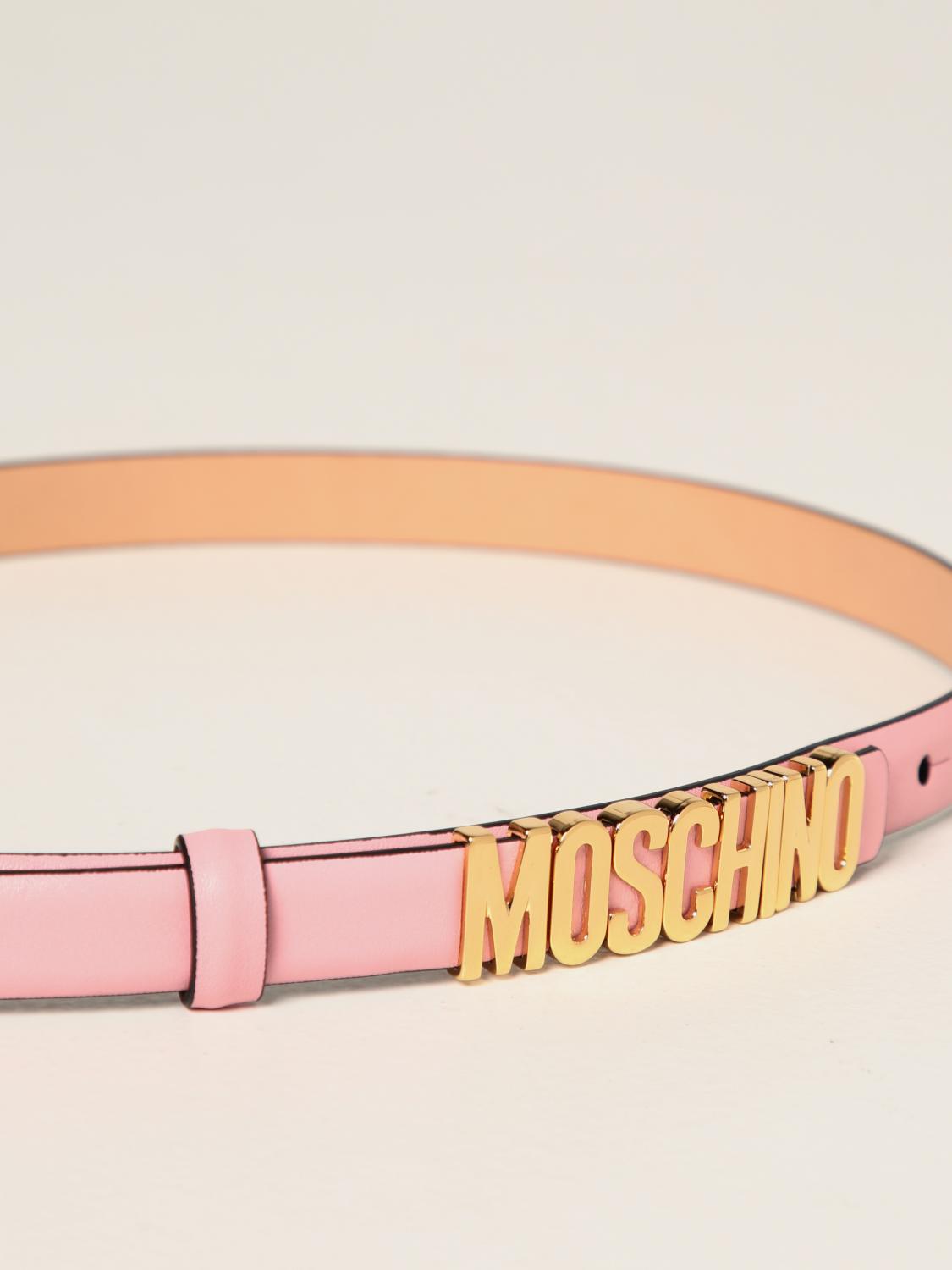 pink moschino belt