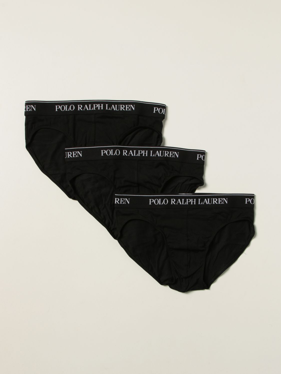 内衣 Polo Ralph Lauren: Polo Ralph Lauren Logo 三角内裤3件装 黑色 1