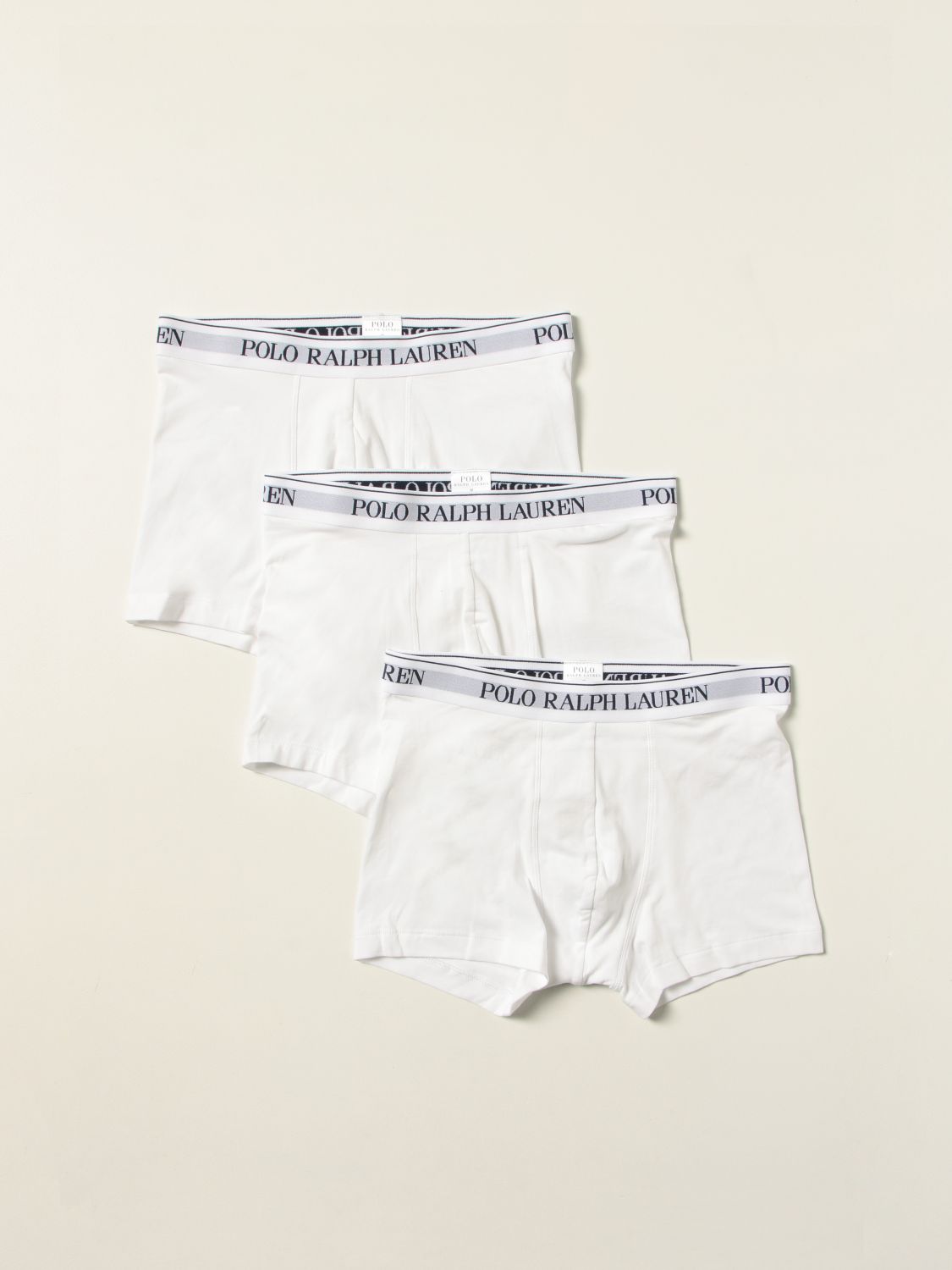 内衣 Polo Ralph Lauren: Polo Ralph Lauren Logo 四角内裤3件装 白色 1