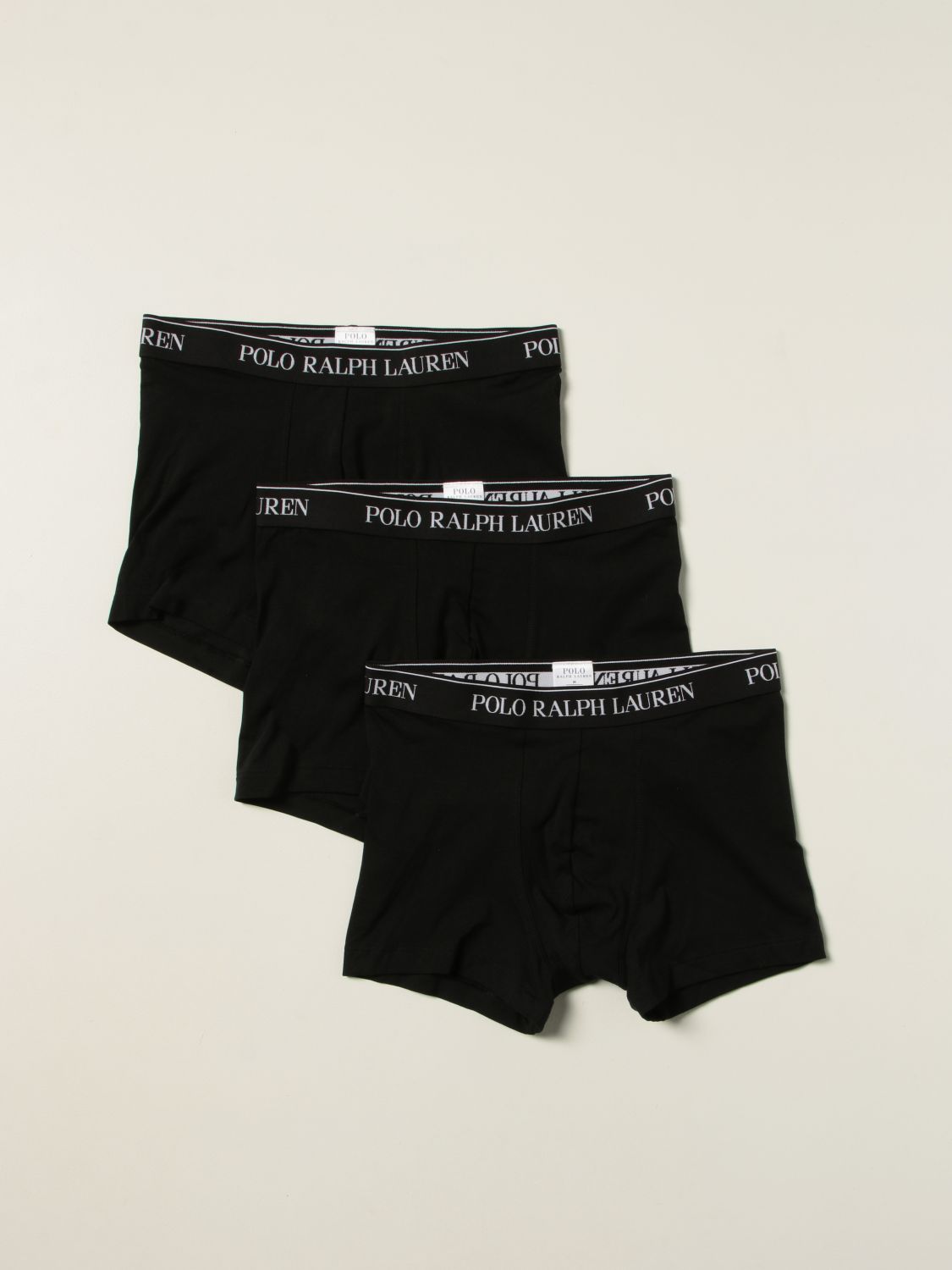 内衣 Polo Ralph Lauren: Polo Ralph Lauren Logo 四角内裤3件装 黑色 1
