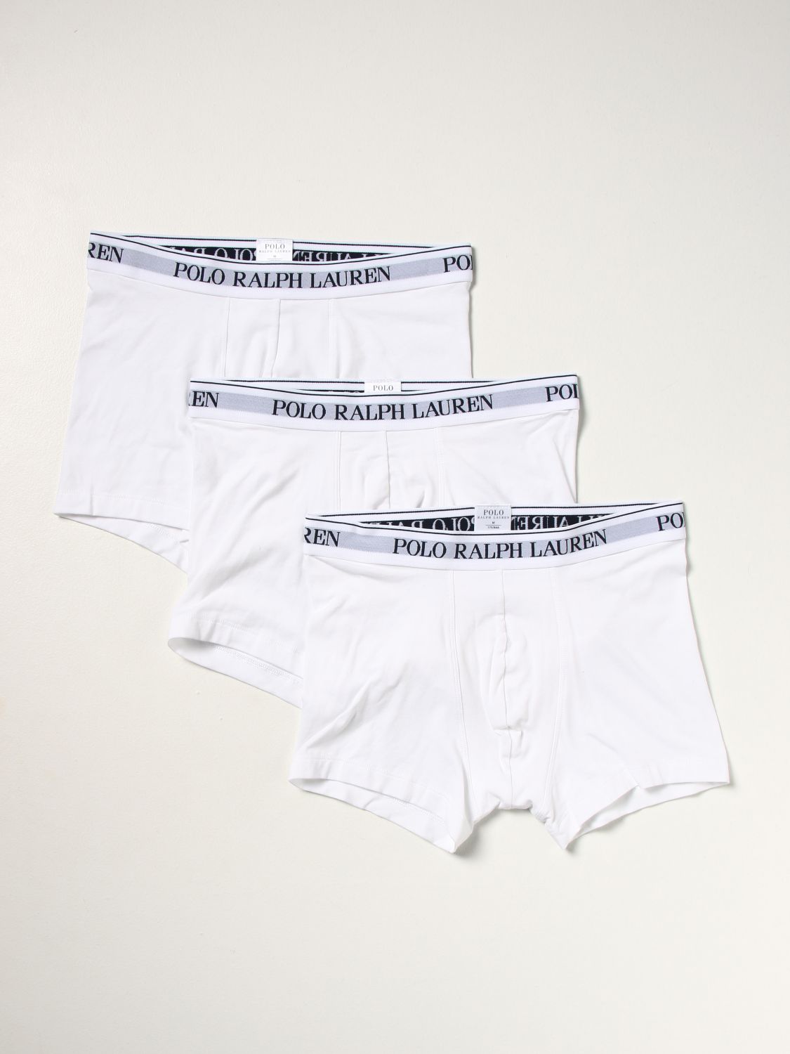 内衣 Polo Ralph Lauren: Polo Ralph Lauren Logo 四角内裤3件装 白色 1 1