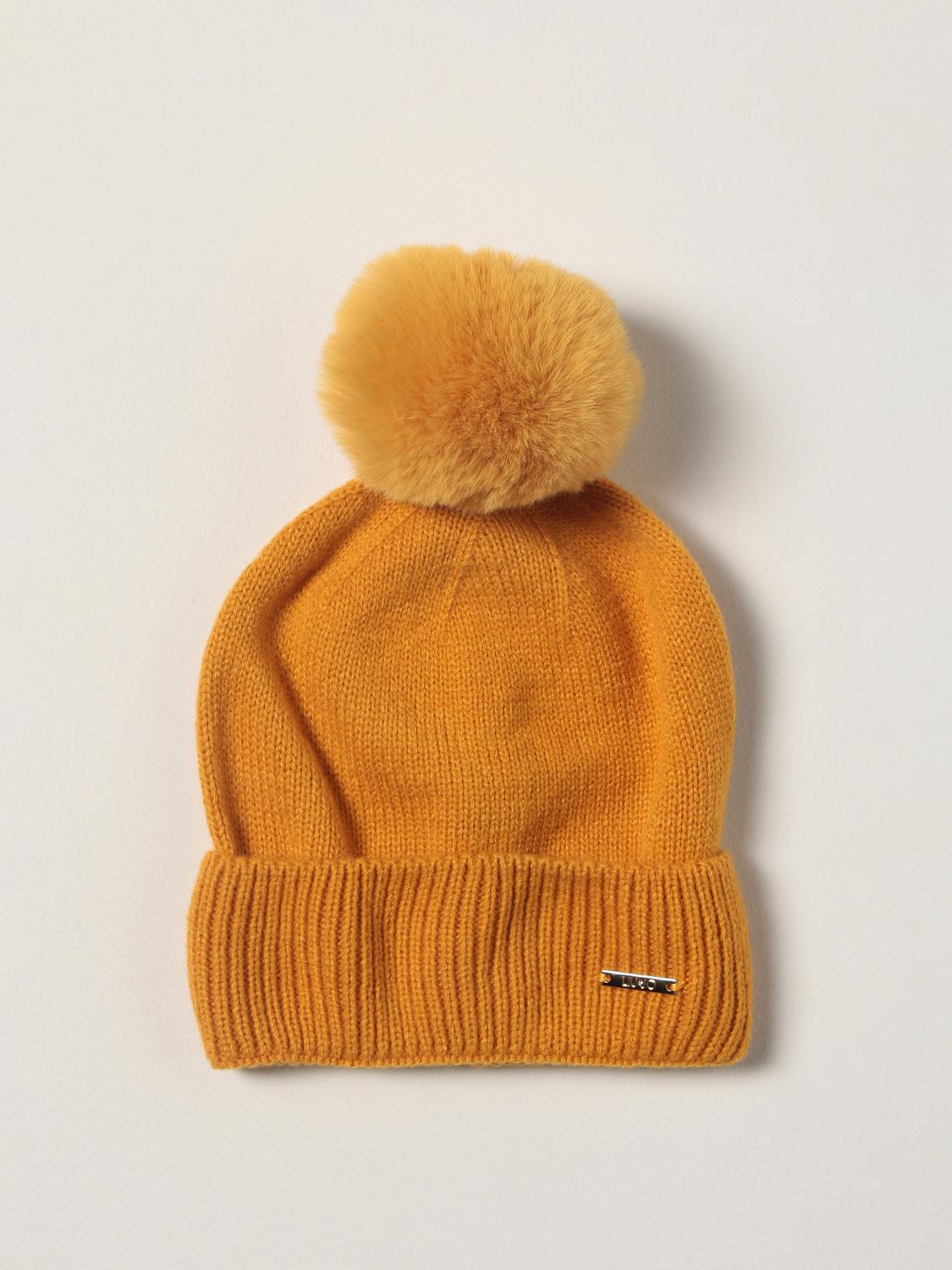 LIU JO: Cappello a berretto con maxi pompon - Ocra | Cappello Bimba Liu Jo  GF1170M0300 GIGLIO.COM