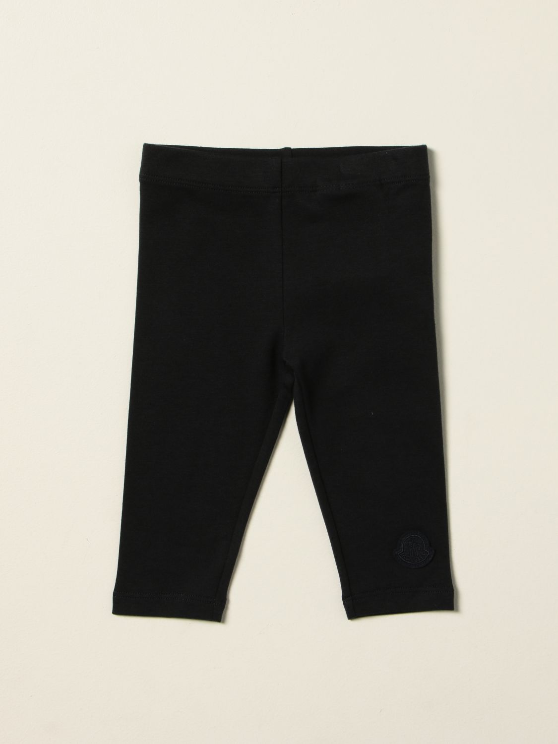 Pants Moncler: Moncler leggings in stretch cotton blue 1