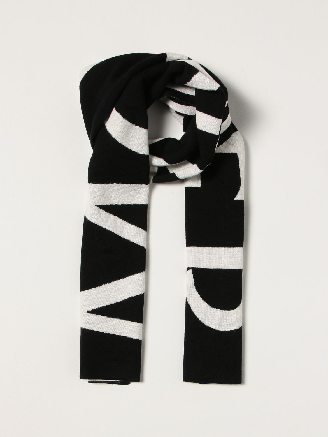 Scarf boy Moncler: Moncler scarf with Big double logo black 2