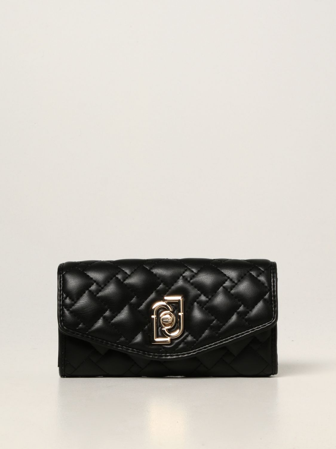 Wallet Liu Jo: Liu Jo wallet in eco-sustainable quilted synthetic leather black 1