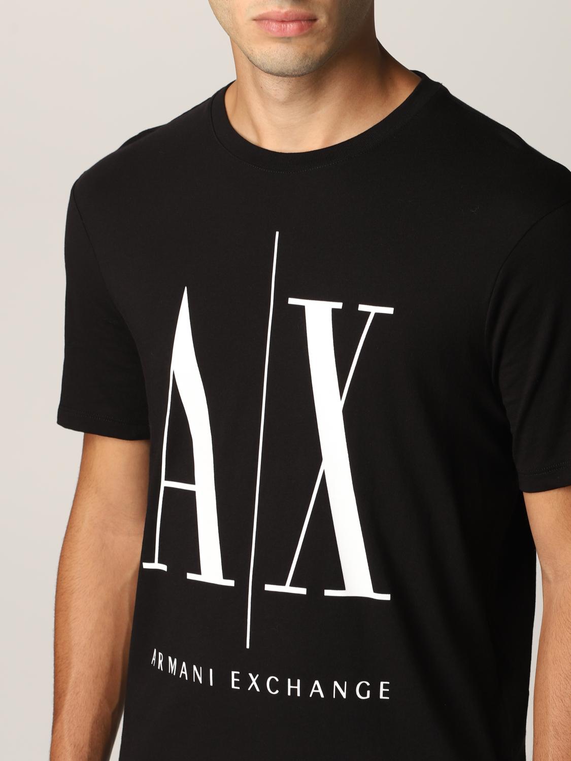 armani exchange black and white shirt